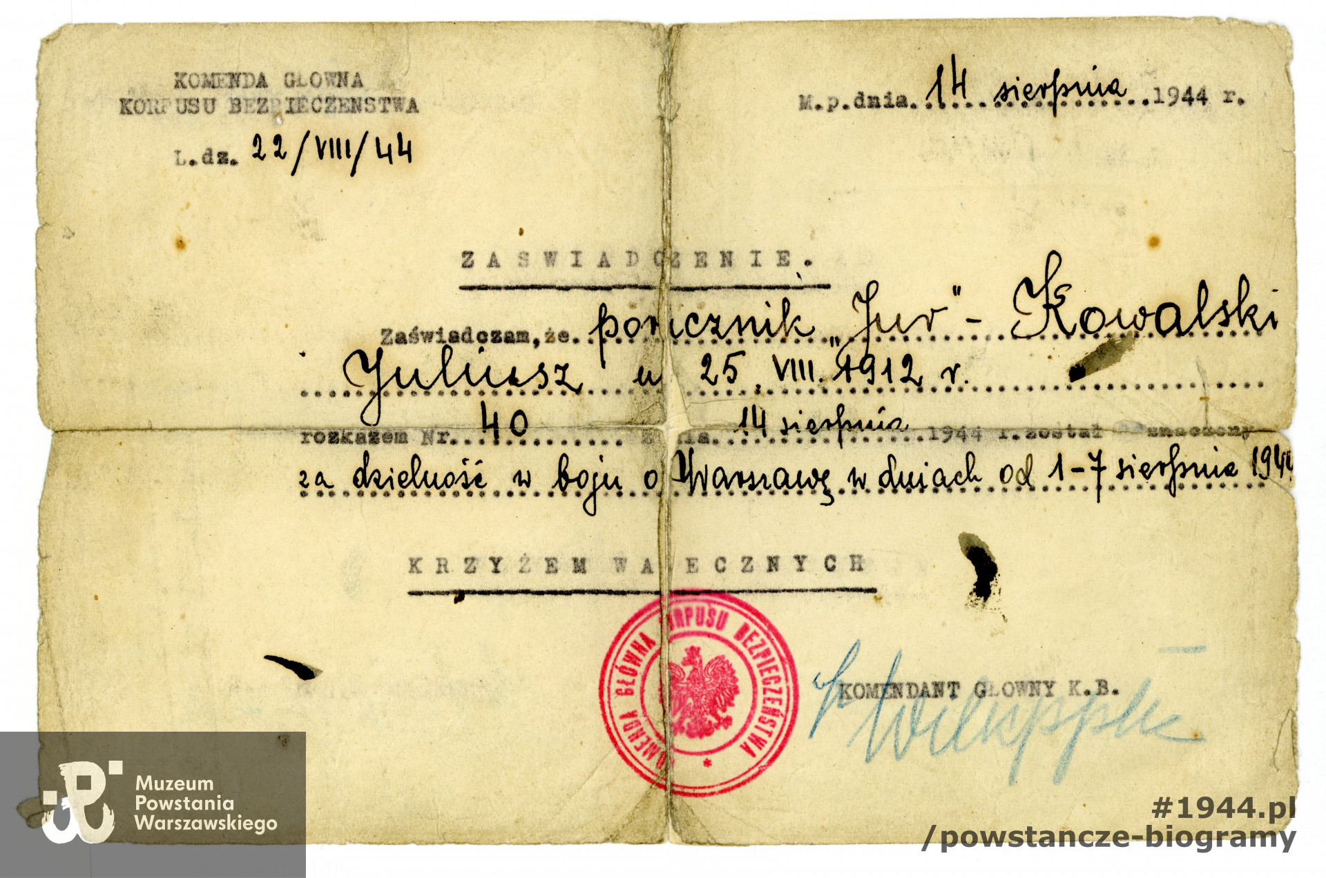 Ze zbiorów Muzeum Powstania Warszawskiego, sygn. P/9041