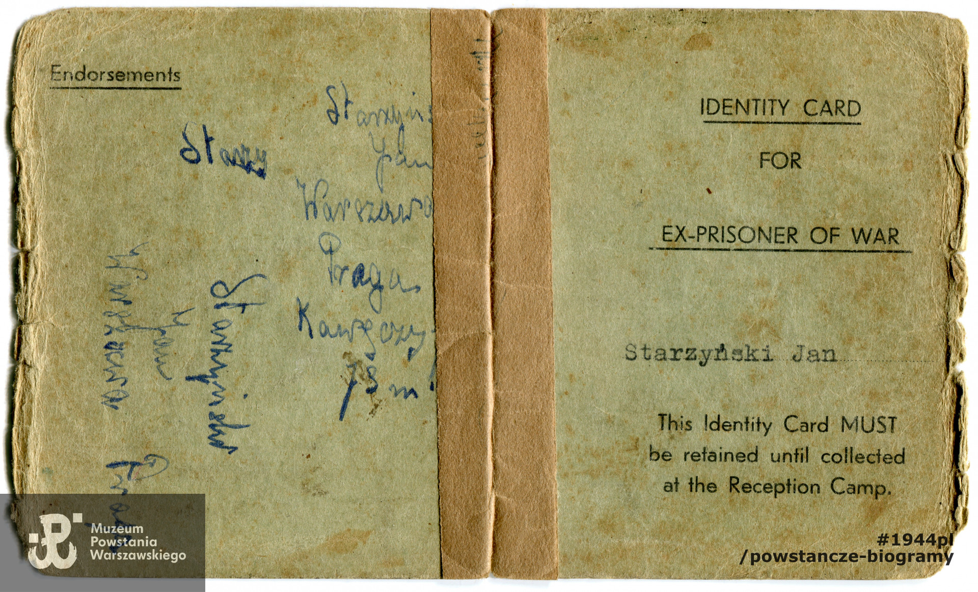 ID Card. Dokument  z archiwum rodzinnego p. Iwony Powierzy