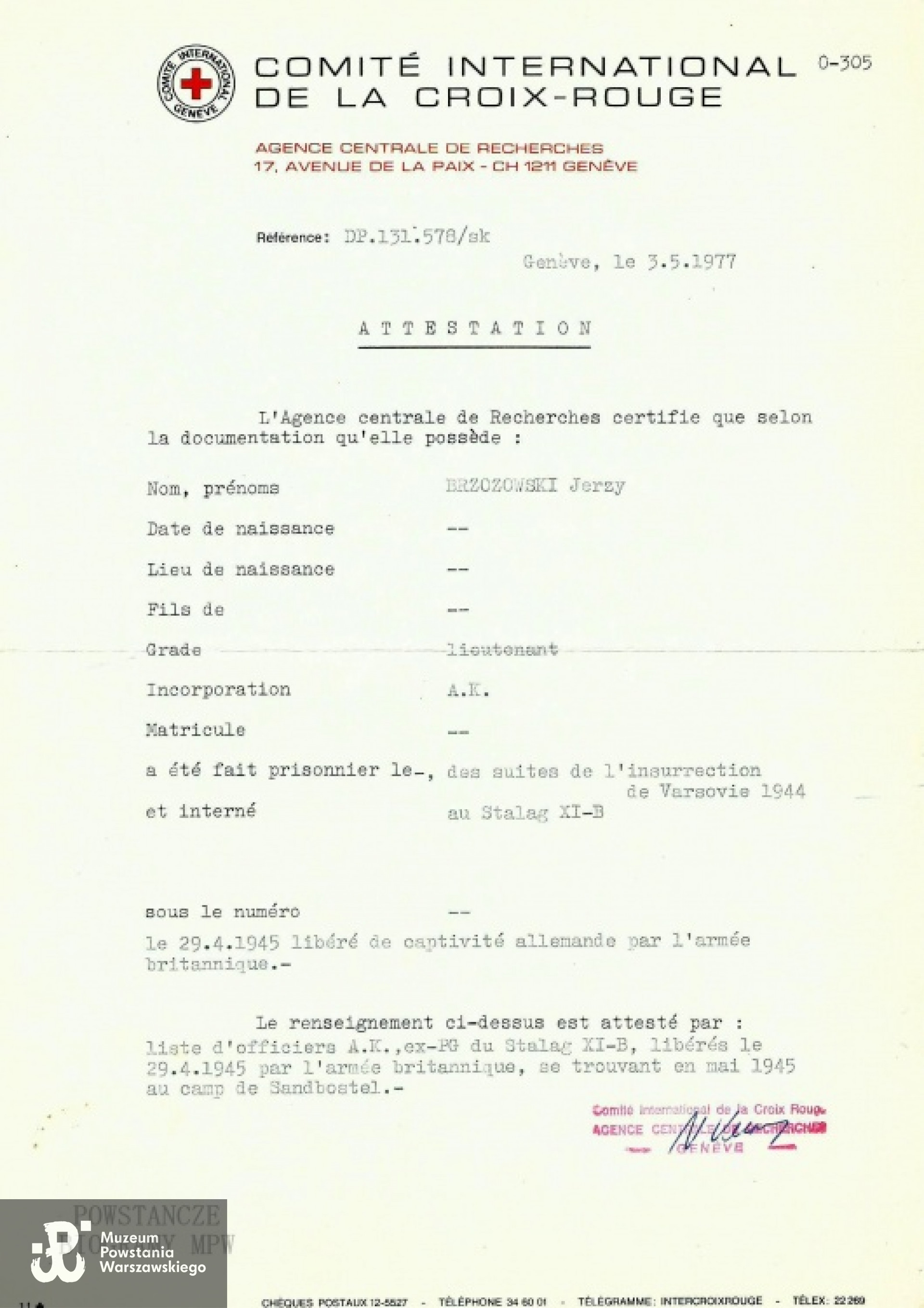 Z archiwum rodzinnego Tomasza  Brzozowskiego.