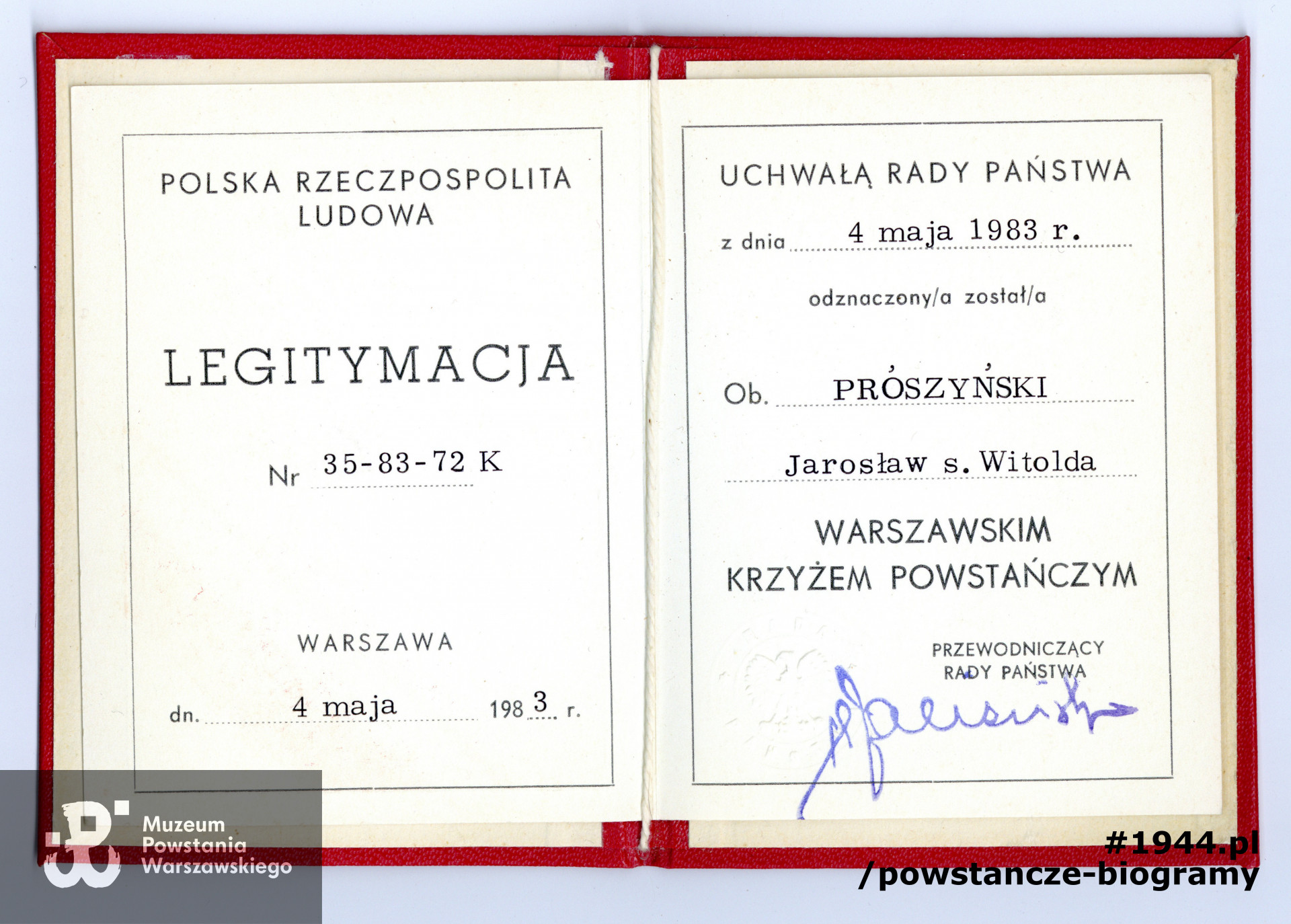 Z archiwum rodzinnego p. Krystyny Prószyńskiej