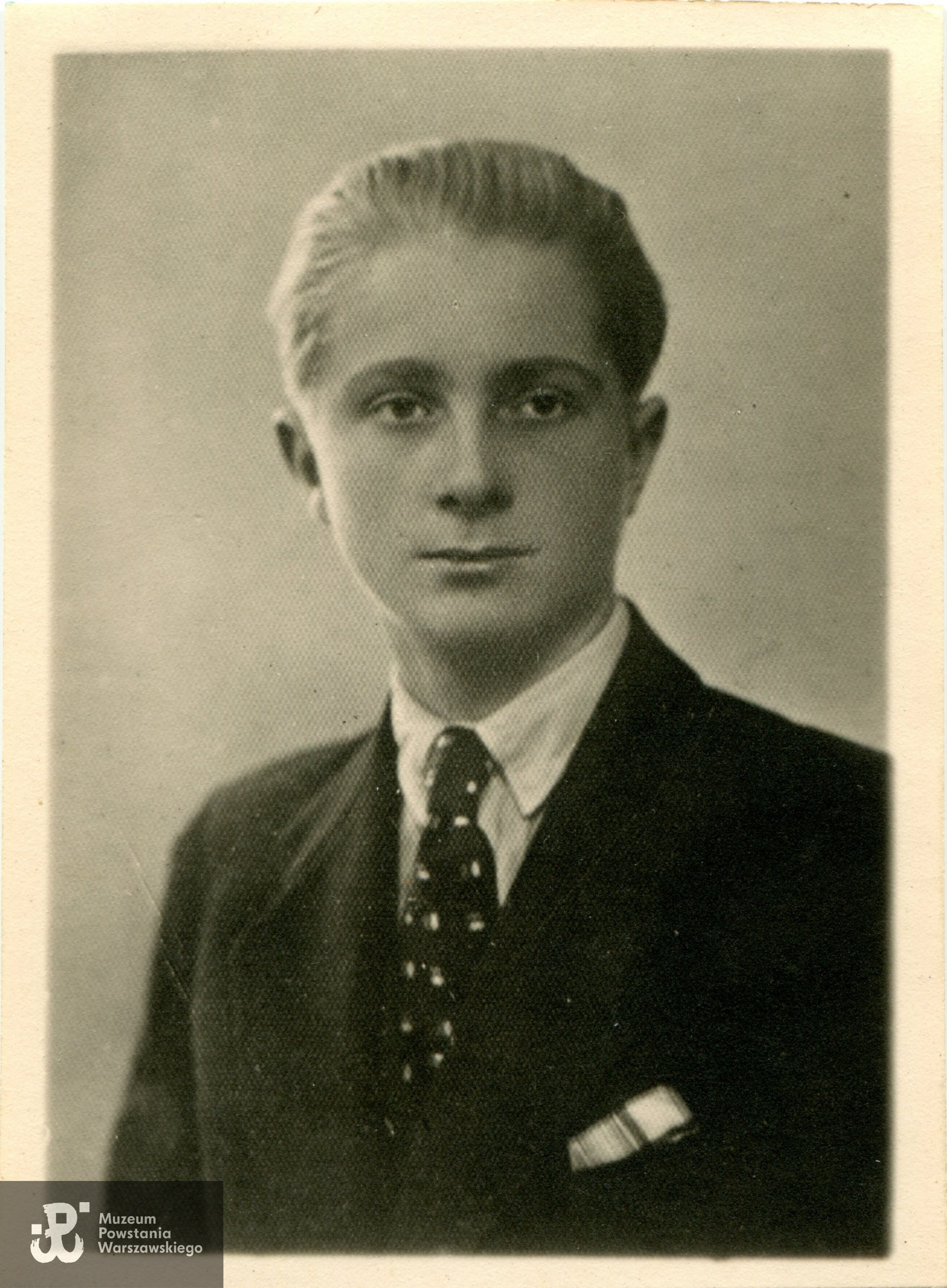 Wojciech Wyganowski "Dudziarz" (1921-1944). Fot. materiały do Słownika Biograficznego Uczestników Powstania Warszawskiego, zasób Pokoju Kombatanta MPW