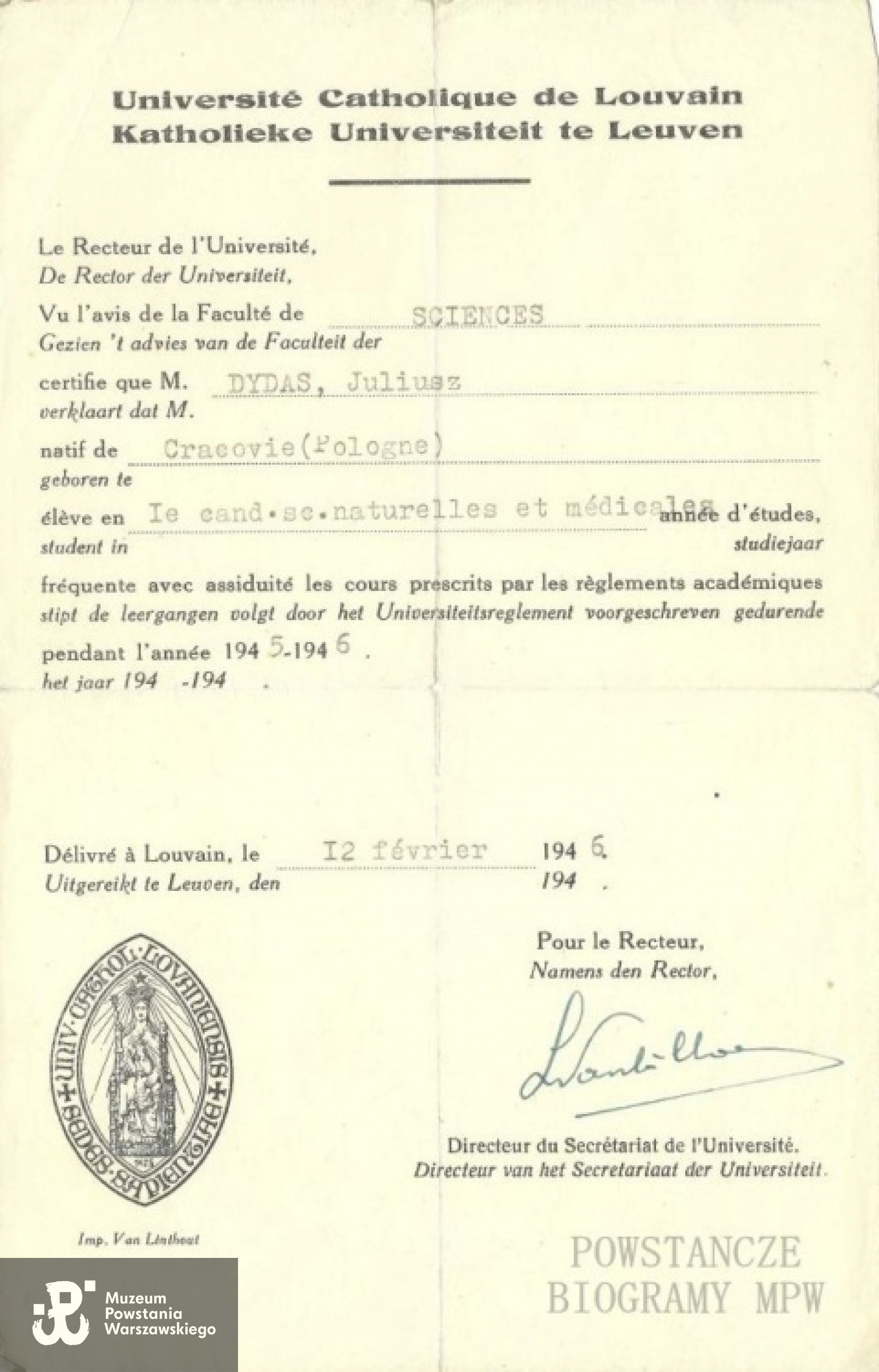 Z archiwum rodzinnego Jerzego Józefa Dydasia