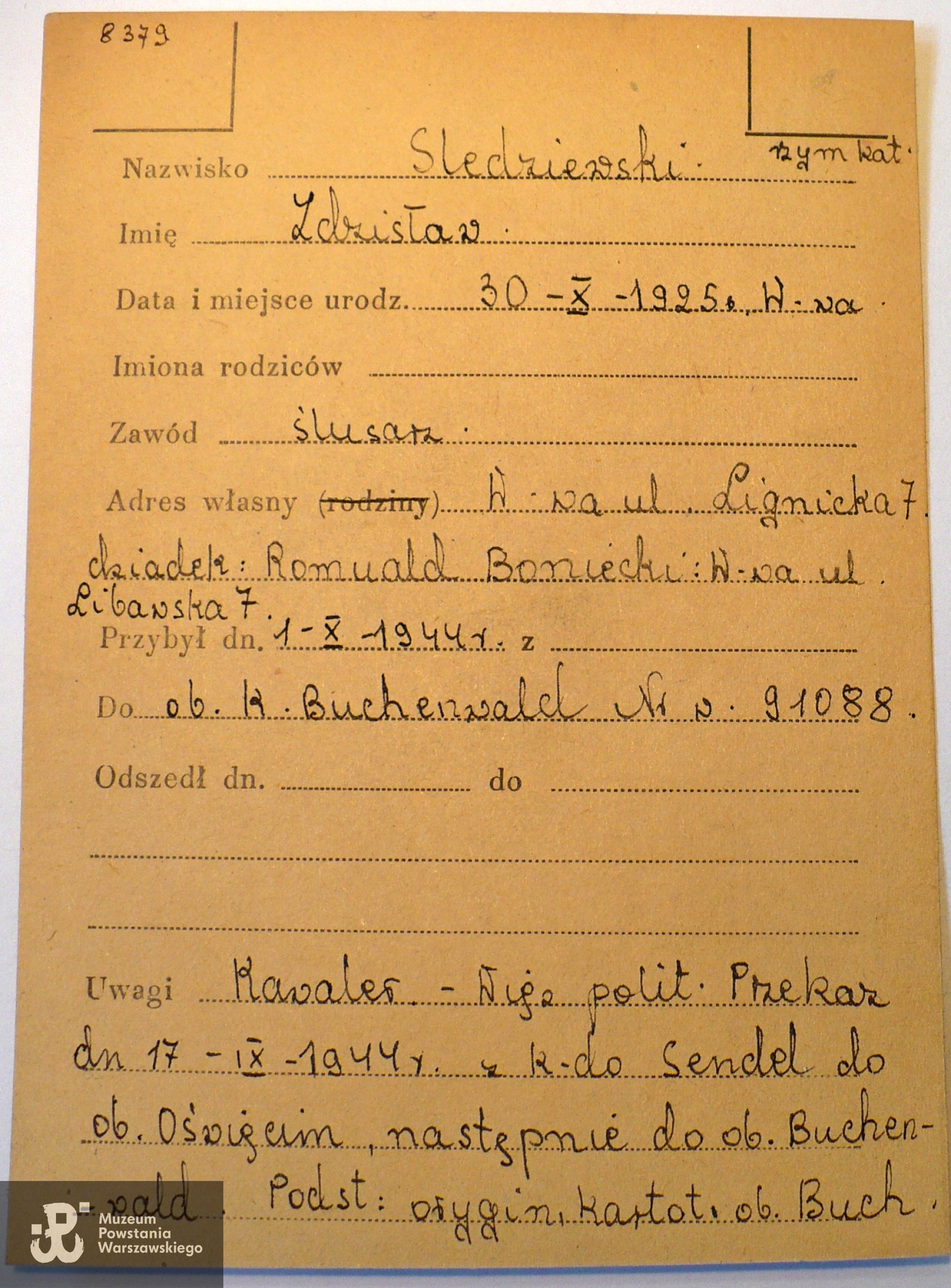 Polski Czerwony Krzyż - kartoteka