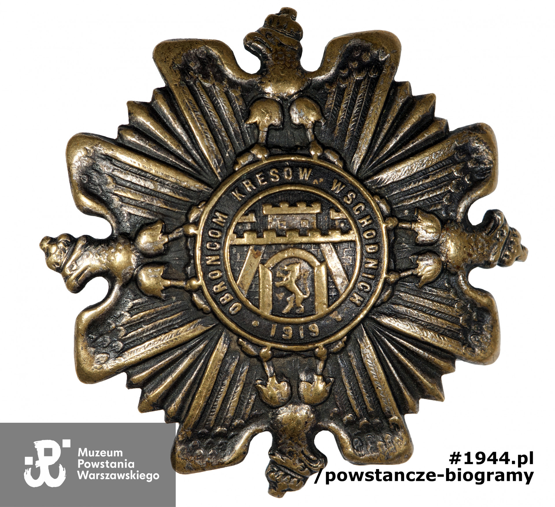 Odznaka Orlęta, należąca do mjr Tadeusza Grochowskiego. Ze zbiorów Muzeum Powstania Warszawskiego, MPW-M/2933