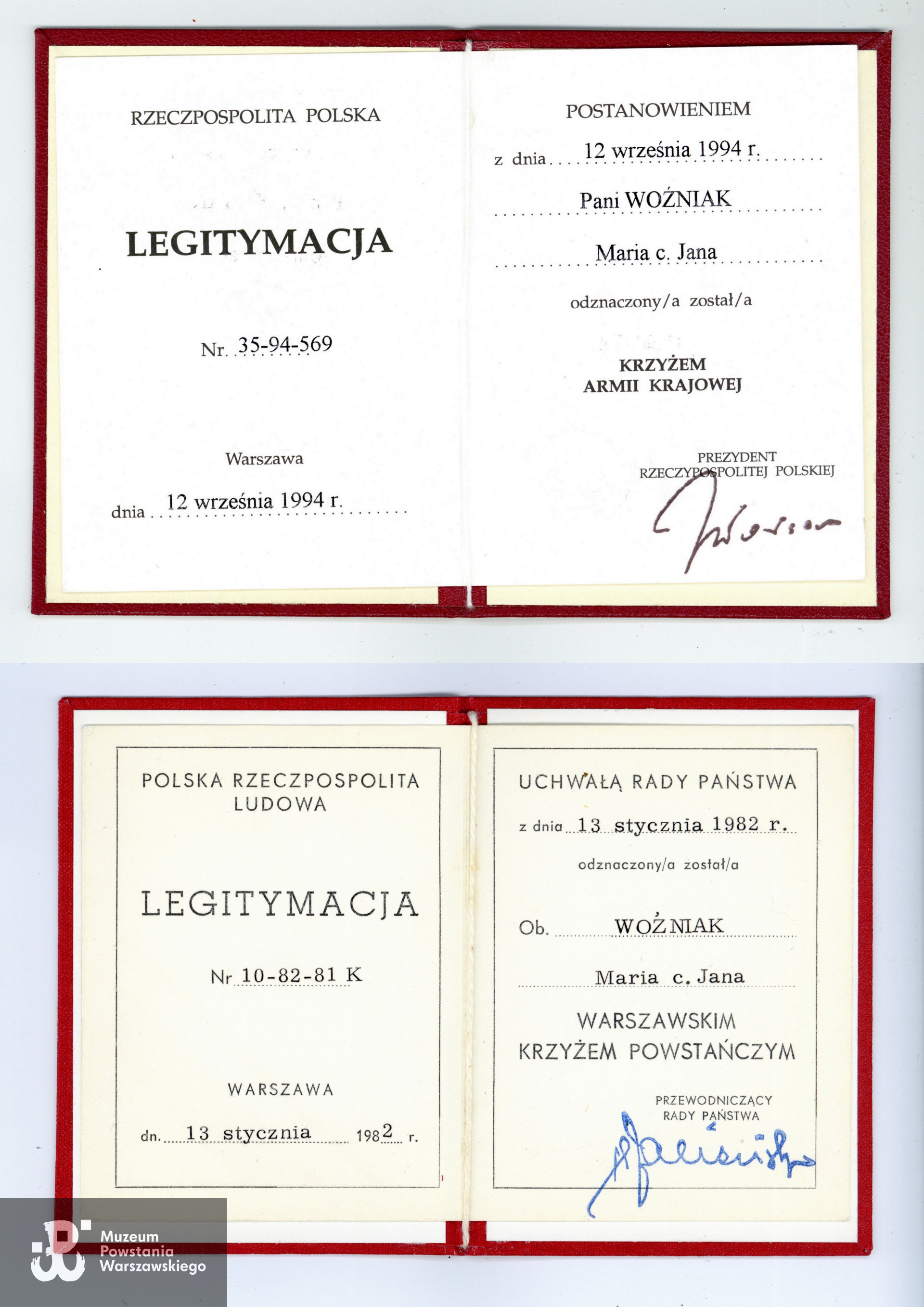  Z archiwum rodzinnego p. Anny  Kulik z domu Woźniak.