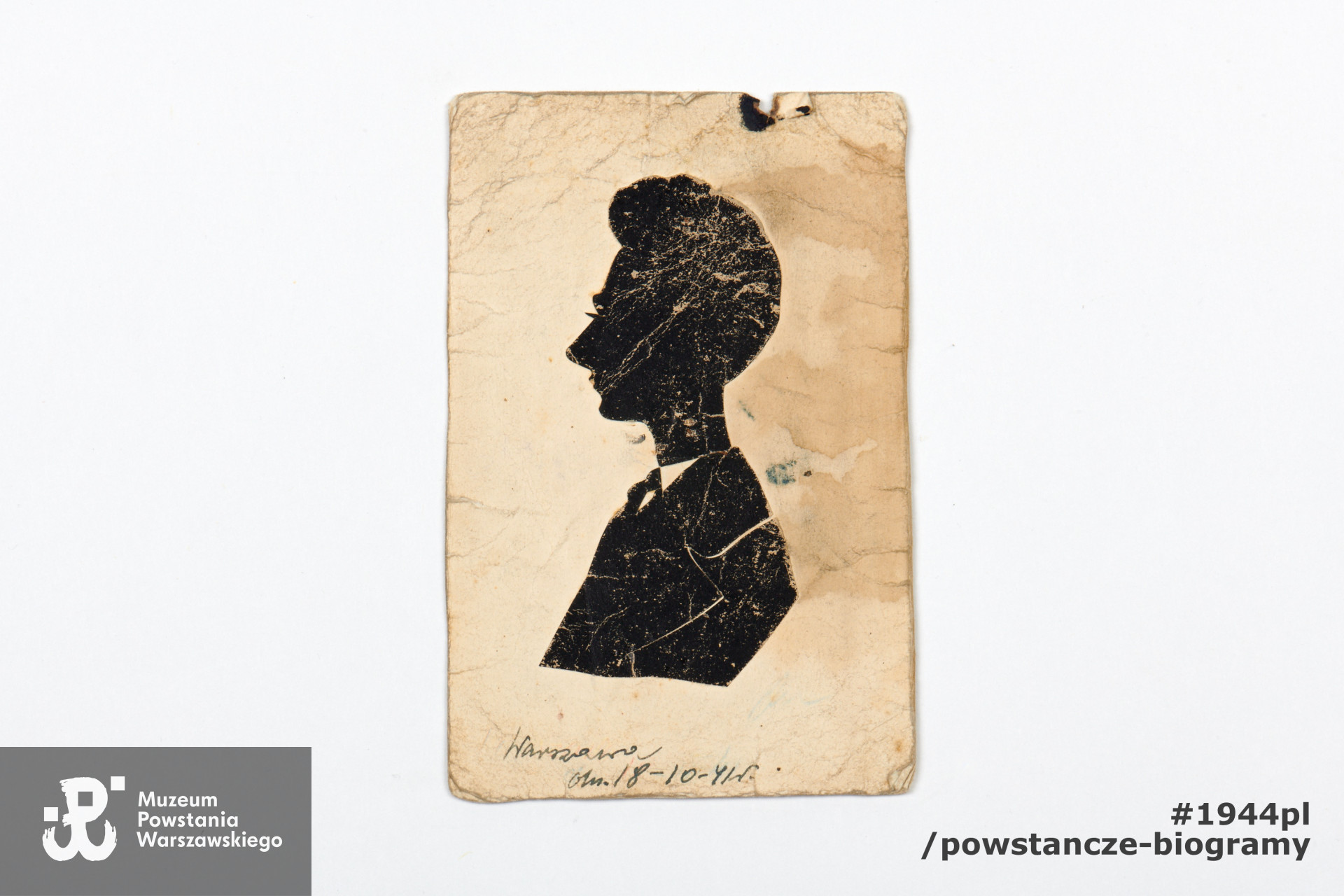 Karykatura. Podpis: "Warszawa dn. 18-10-41r.", na odwrocie różne notatki,  pochodzenie: zawartość portfela (P/5401)
