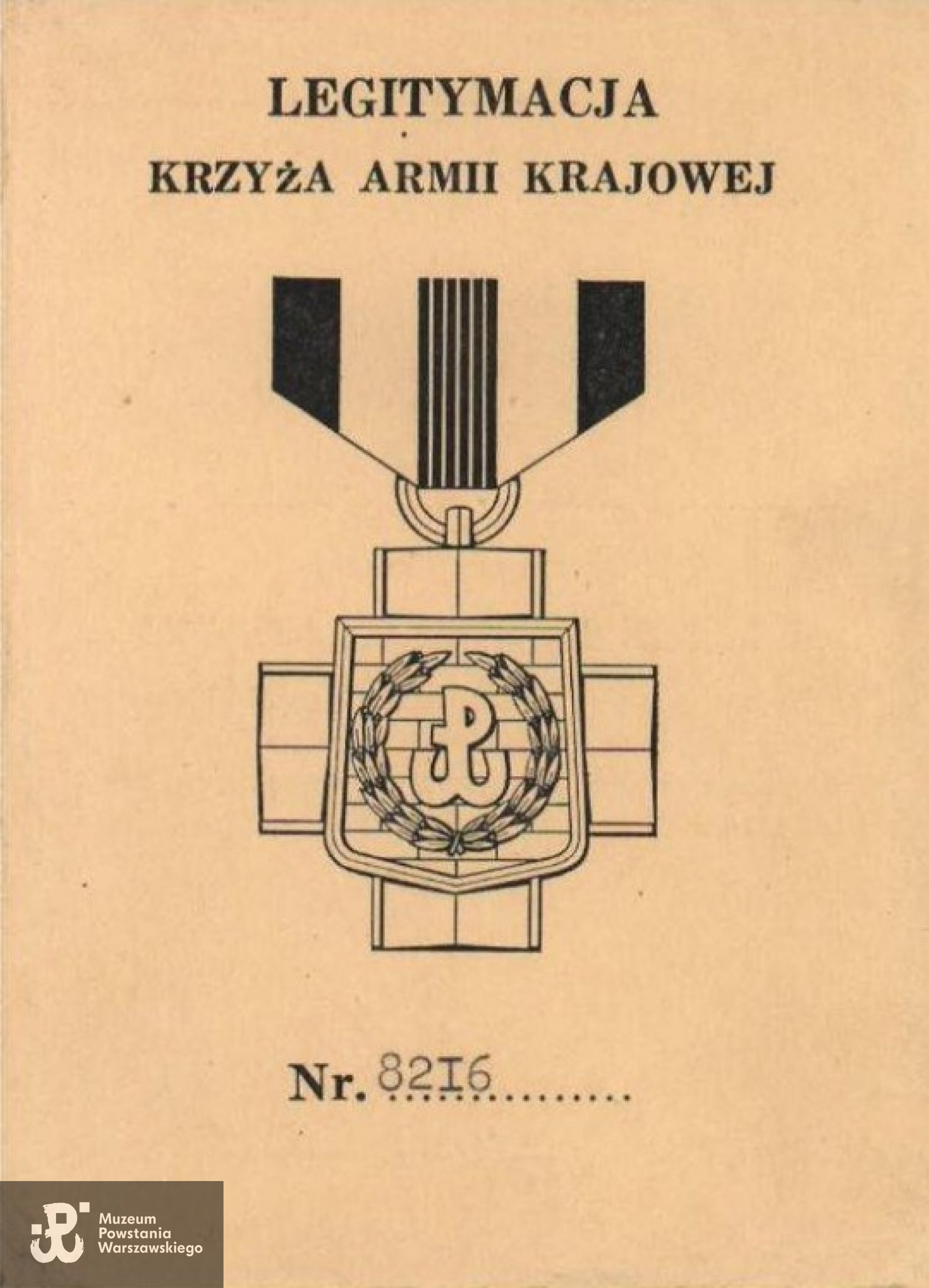 Legitymacja odznaczeniowa ze zbiorów syna, Jacka Stykowskiego