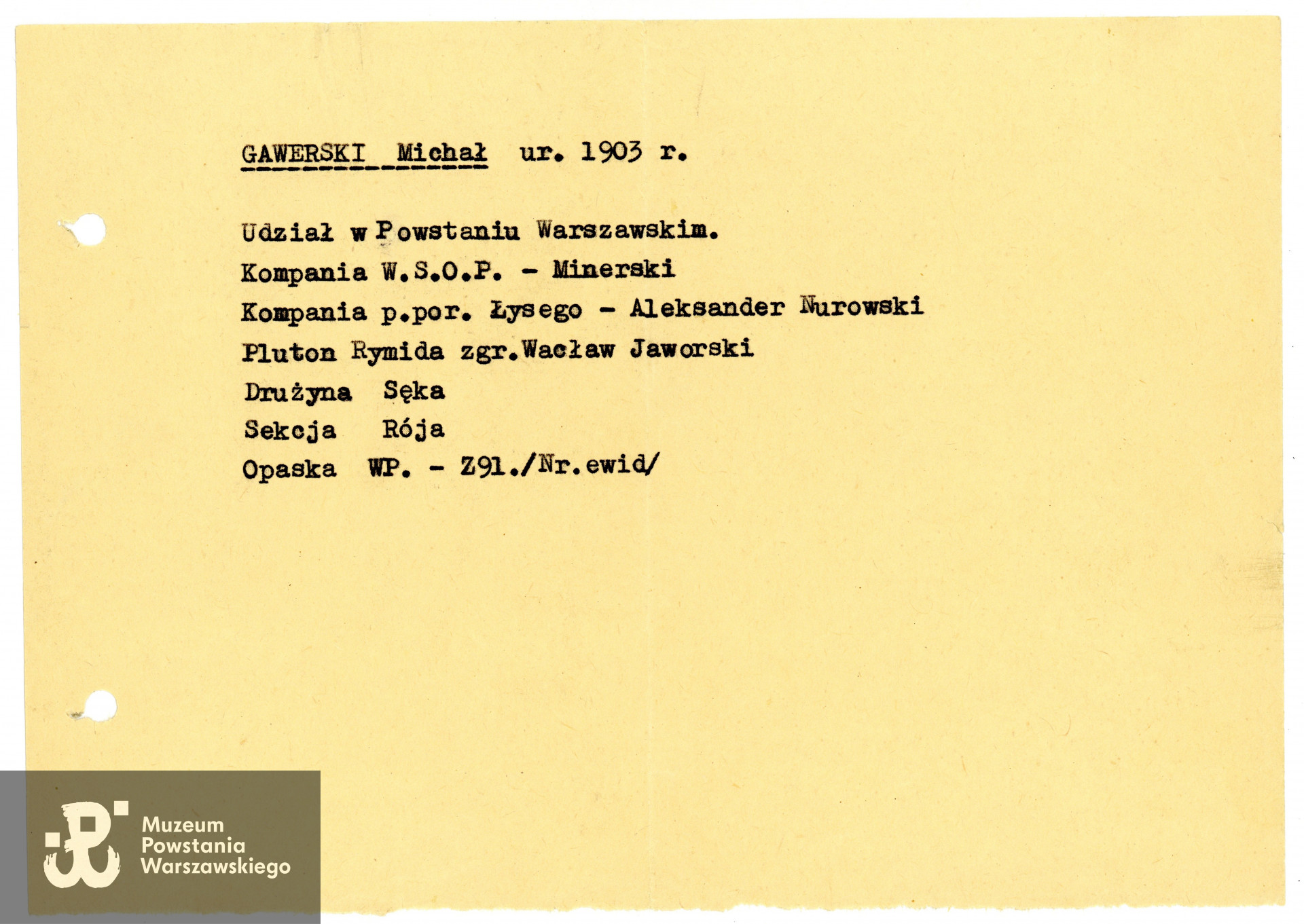 Archiwum rodzinne p. Adriana Gawerskiego