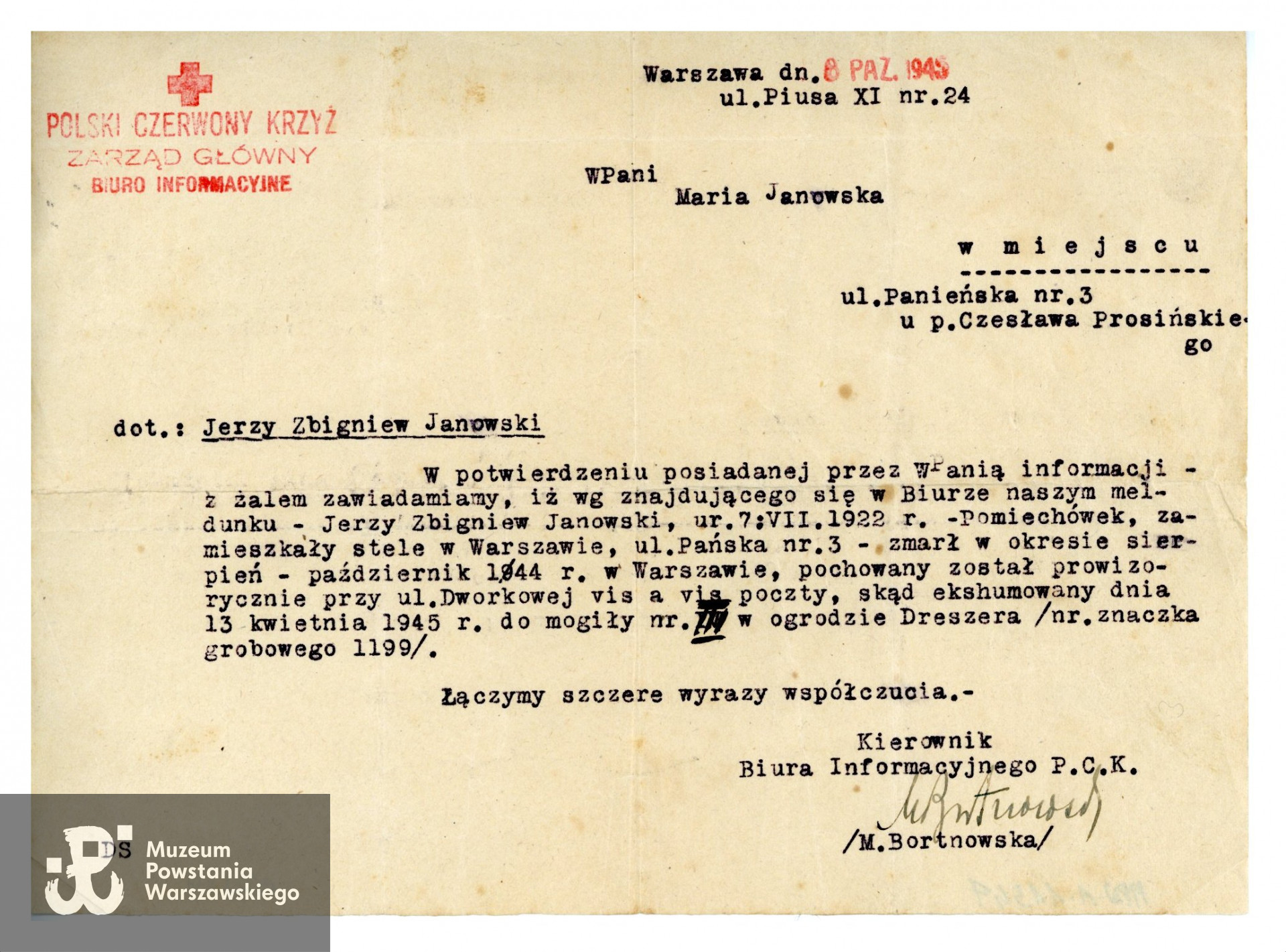 Ze zbiorów Muzeum Powstania Warszawskiego, sygn. P/8719/16, dar p. Krzysztofa Fronczyka