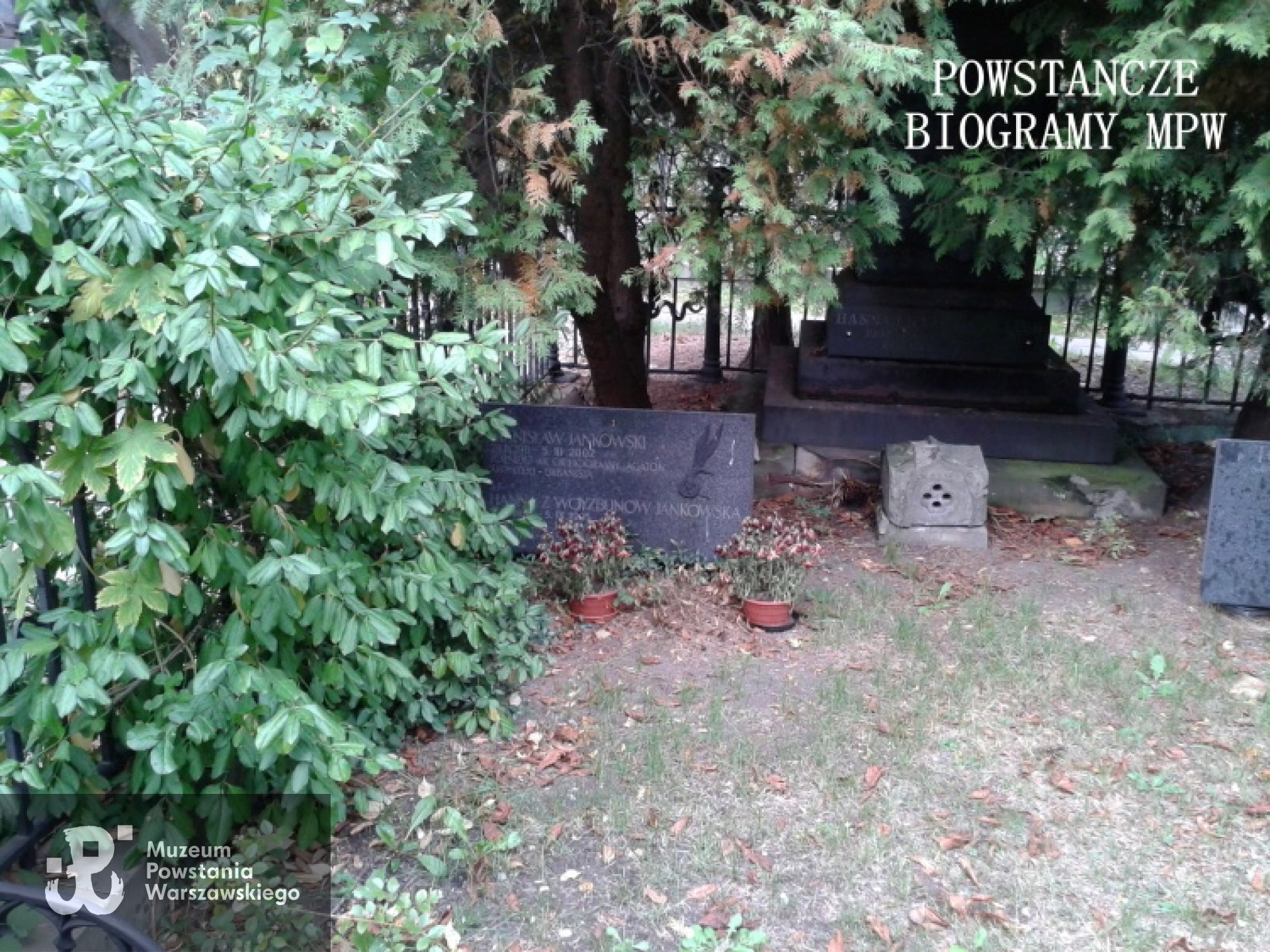 Mogiła Stanisława Jankowskiego i  jego żony Hanny z Woyzbunów Jankowskiej Fot. Mariusz Skroński. Fot. Mariusz Skroński