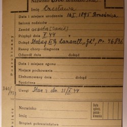 Polski Czerwony Krzyż - kartoteka