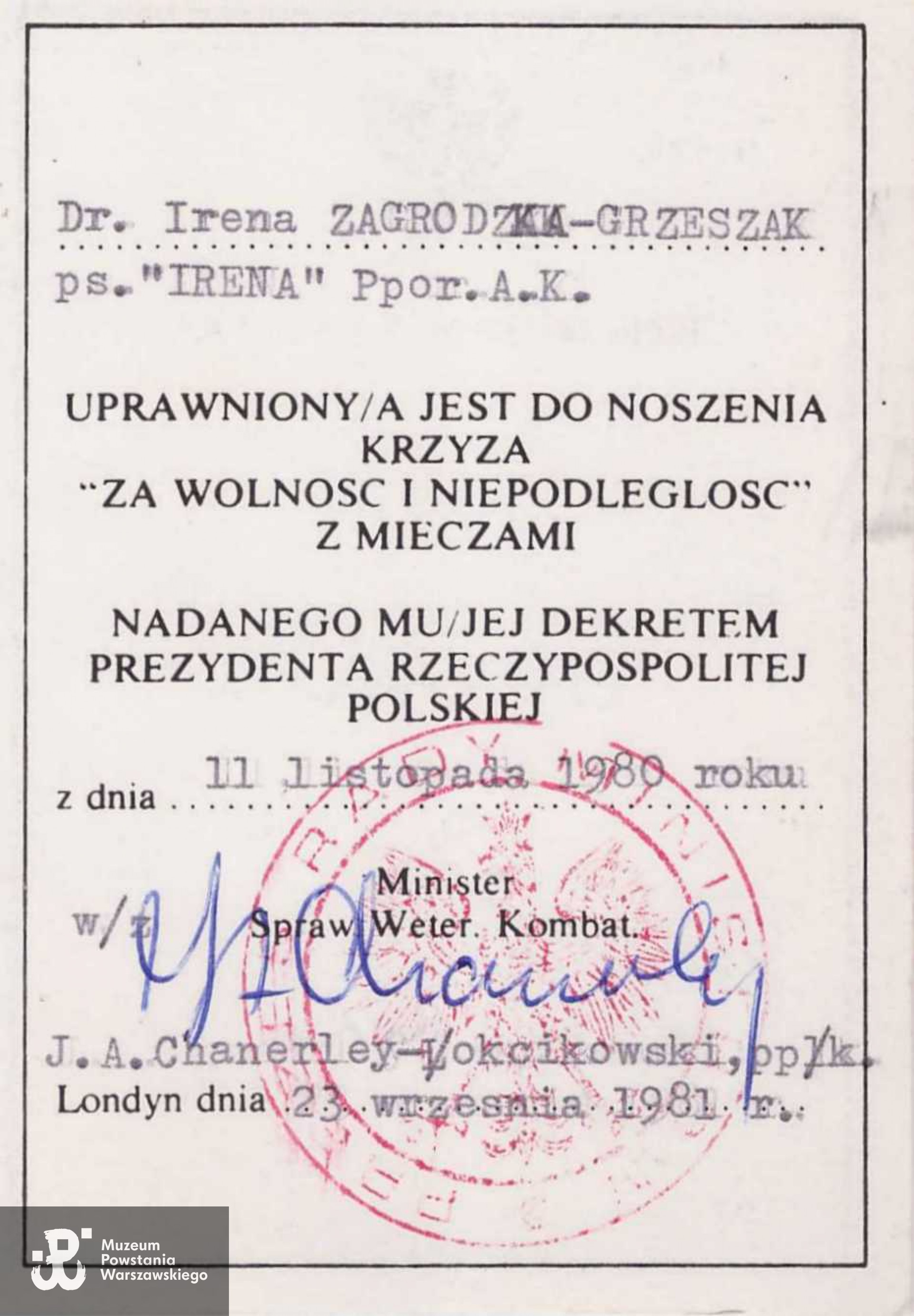 Z archiwum rodzinnego p. Adama Grzeszaka