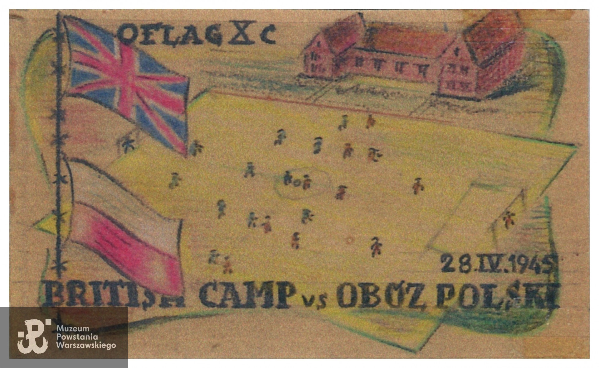 Rysunek ze zbiorów prywatnych, skan za pośrednictwem  p. Beata Trzcińskiej przekazany do Pokoju Kombatanta MPW