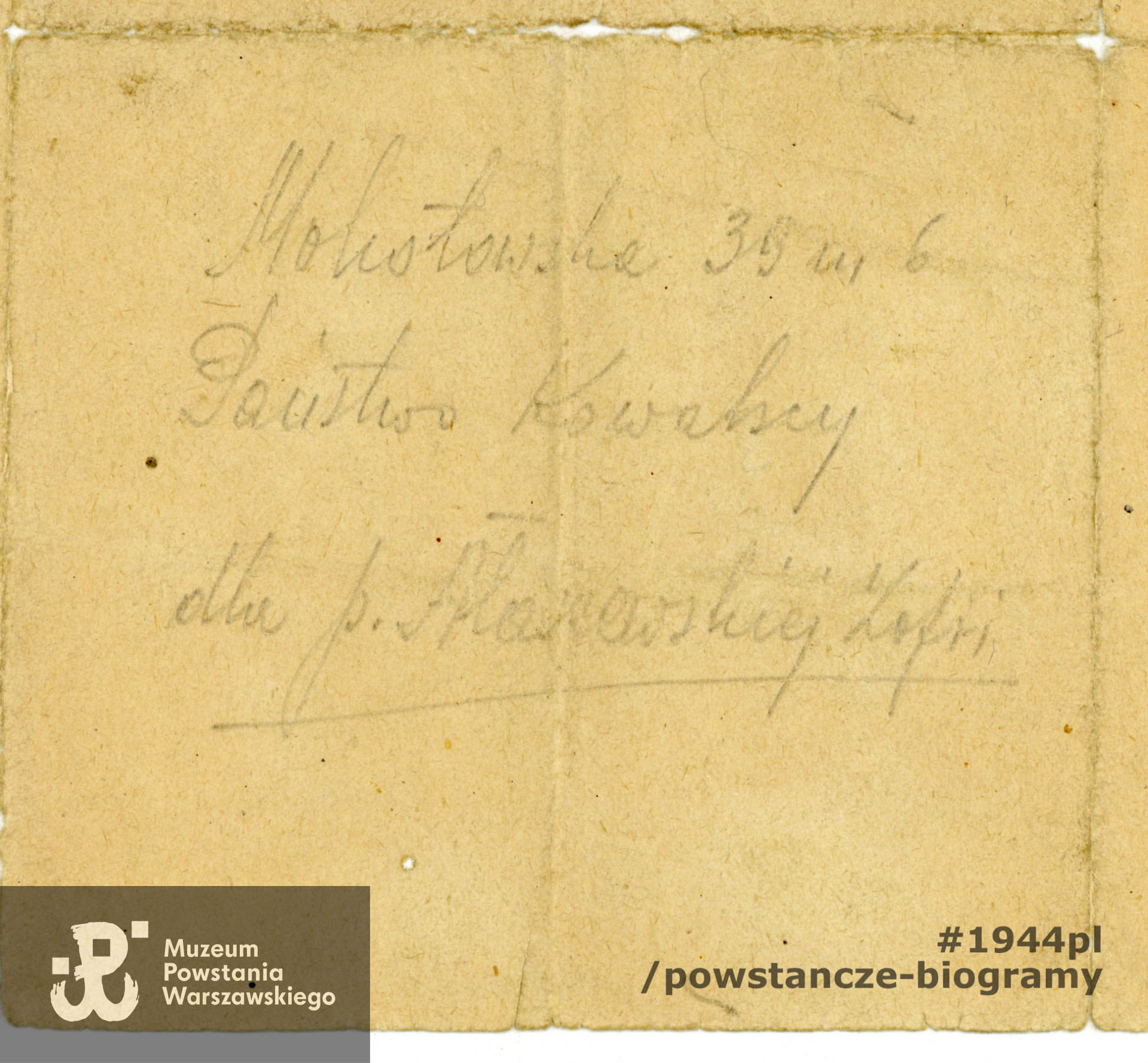 List  Ireneusza  do żony (fragment). Ze zbiorów rodzinnych, udostępniła p. Donata Ałaszewska