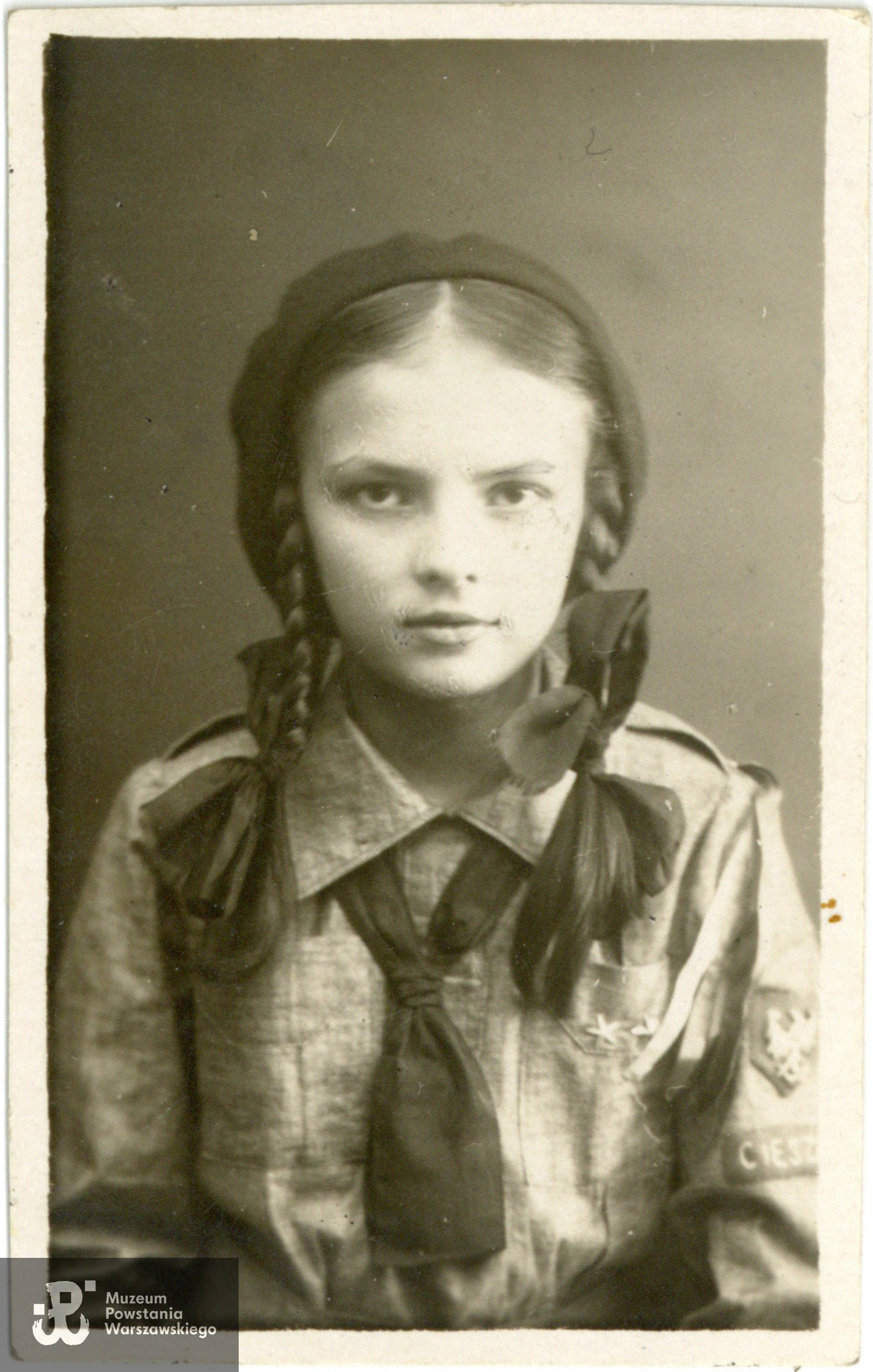  Feliksa Tomaszewska ps. Elipsa jako harcerka. Fot. ze zbiorów rodzinnych, udostępnili p. Jacek Krzysztof Moskwa i p. Stanisław  Piotr Moskwa, synowie. Skany wykonano w Muzeum Powstania Warszawskiego, 03/2024