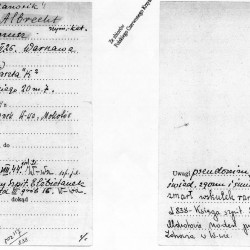Polski Czerwony Krzyż - kartoteka ogólna, w karcie podana data śmierci - 19 sierpnia 1944. 