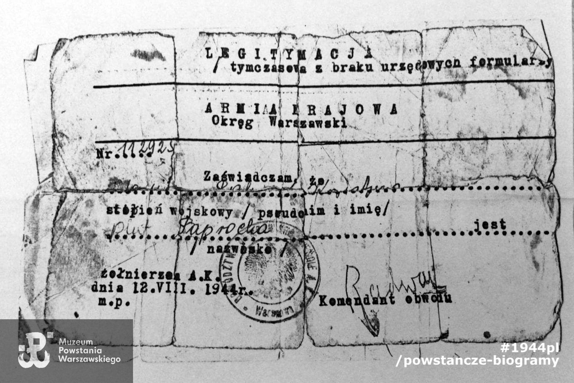 Ze zbiorów   p. Krystyny Paprockiej - Woźniak, skan udostępnił p. Artur Świtalski