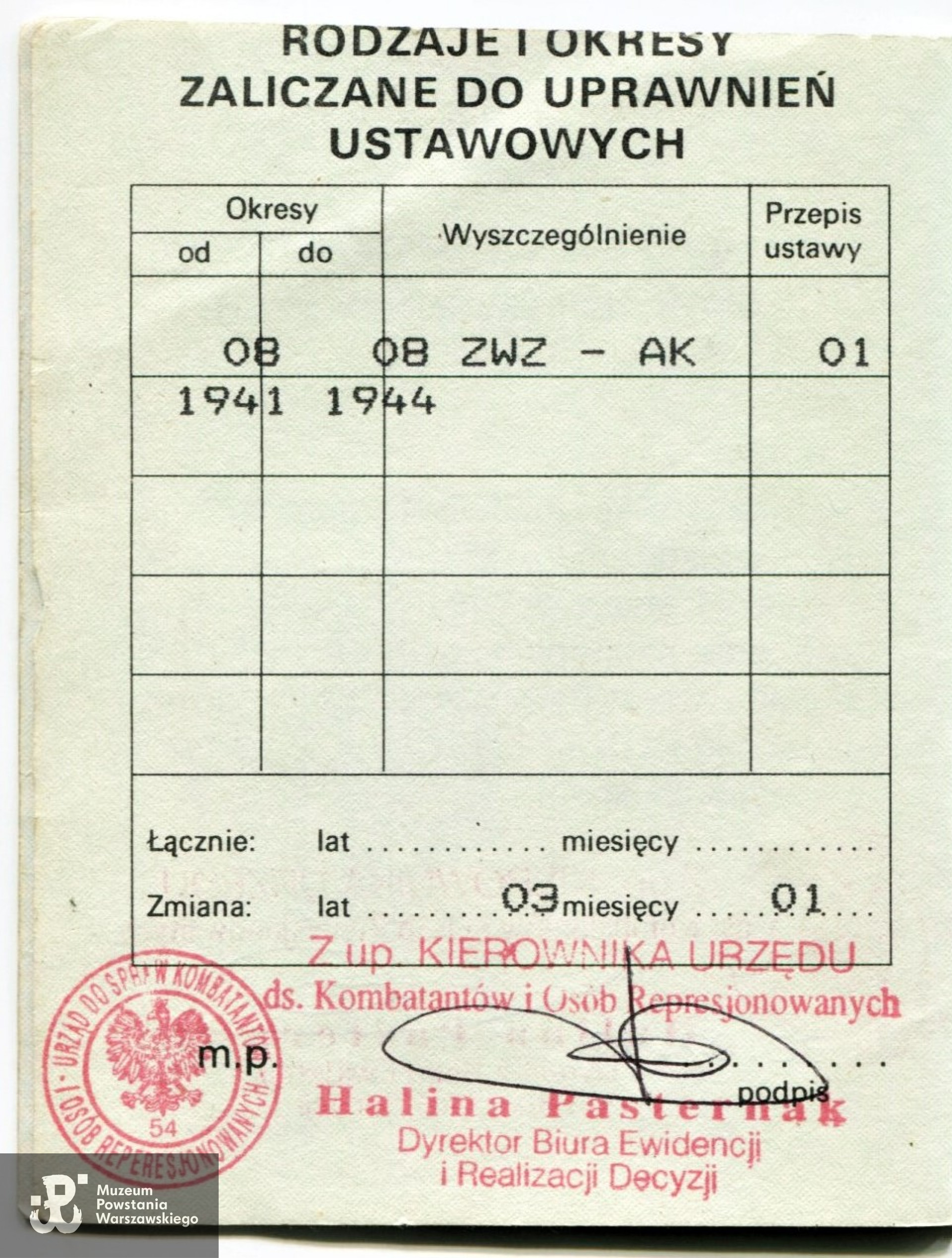 Skan wykonany w Pokoju Kombatanta MPW