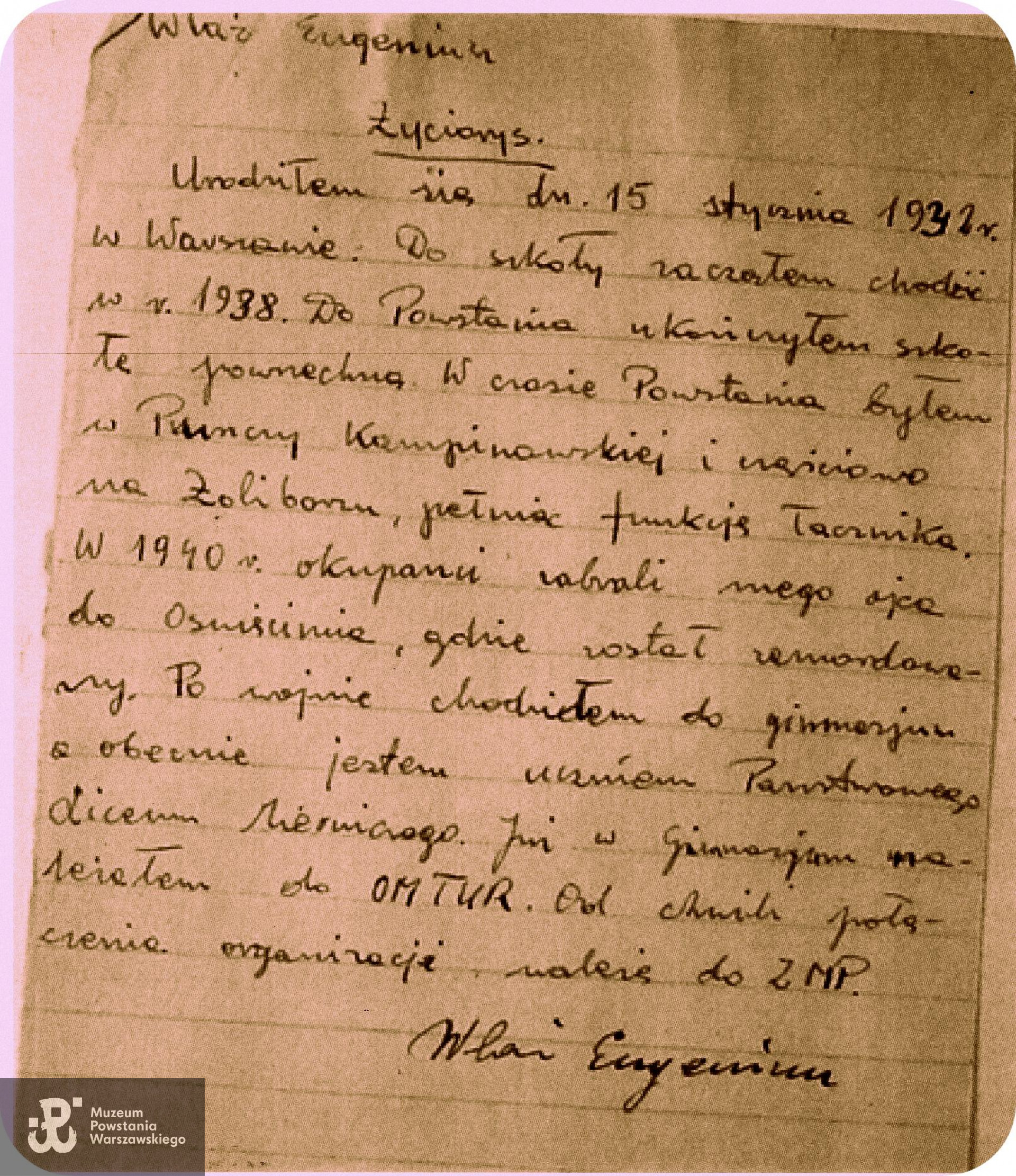 Fot. materiały do Słownika Biograficznego Uczestników PW