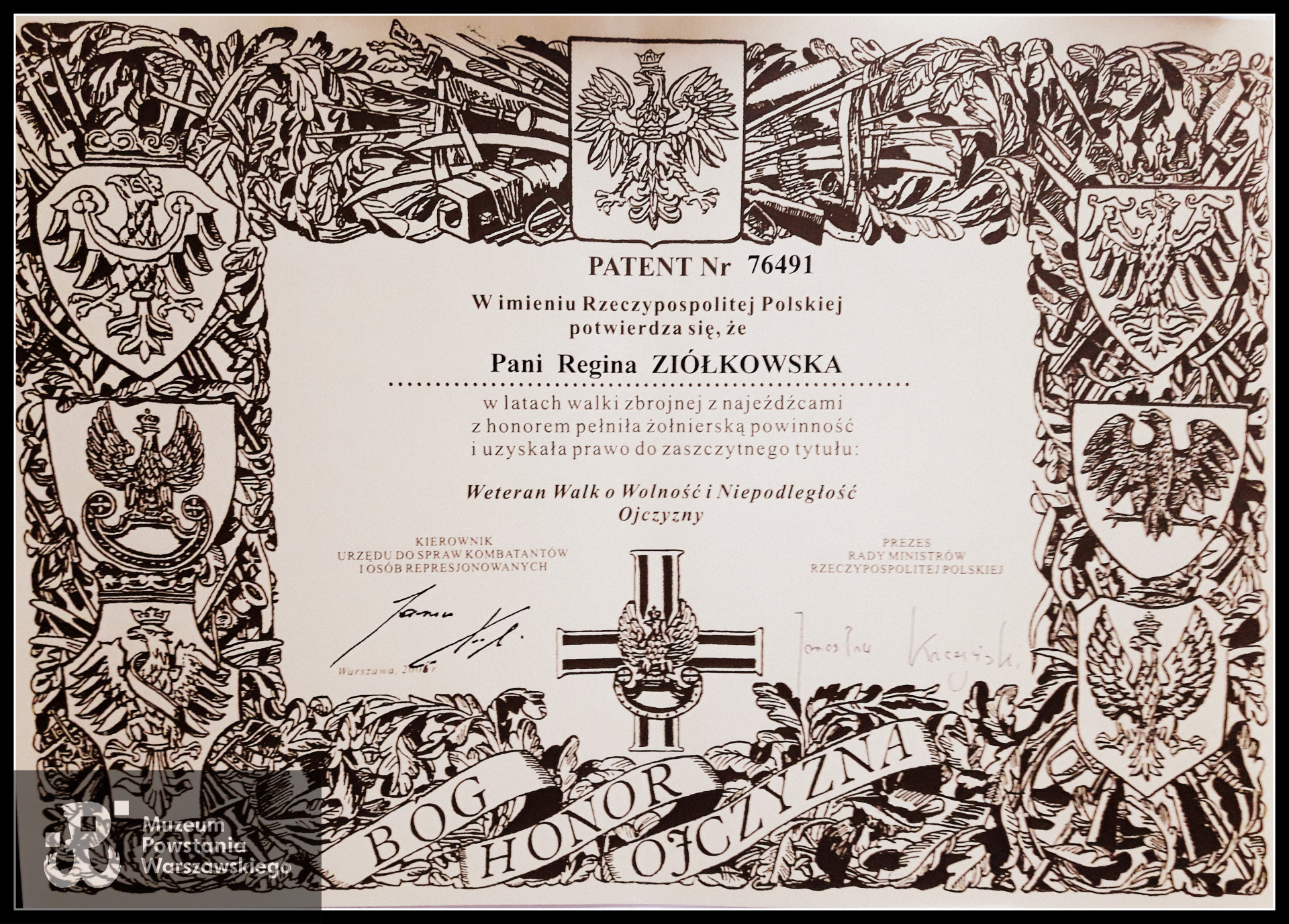 Skany dokumentów w zasobie Pokoju Kombatanta MPW