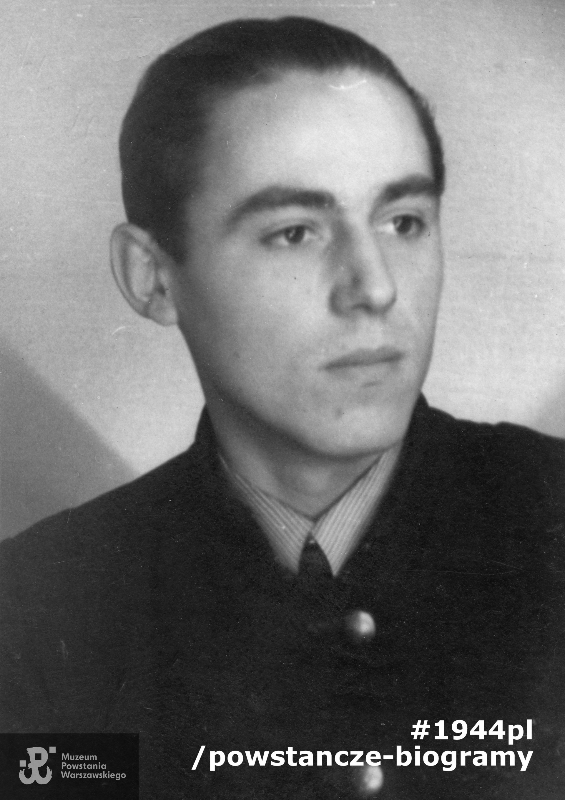 Jerzy Steinmetz "Kamieniecki" (1925-2019). Fot. z lat młodości ze zbiorów Muzeum Powstania Warszawskiego - zbiór WIEPW