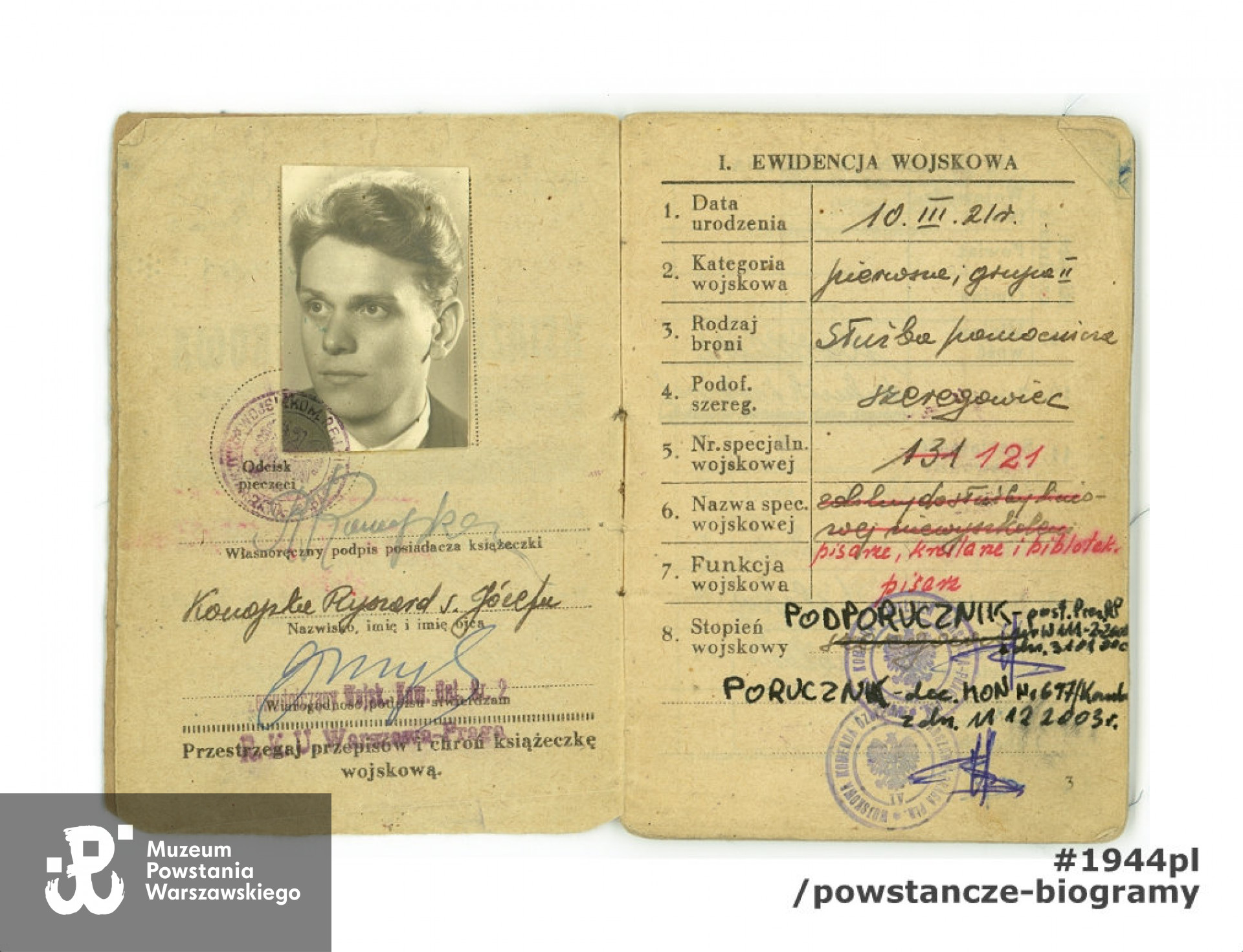 Skan: materiały do Słownika Uczestników PW/Pokój Kombatanta