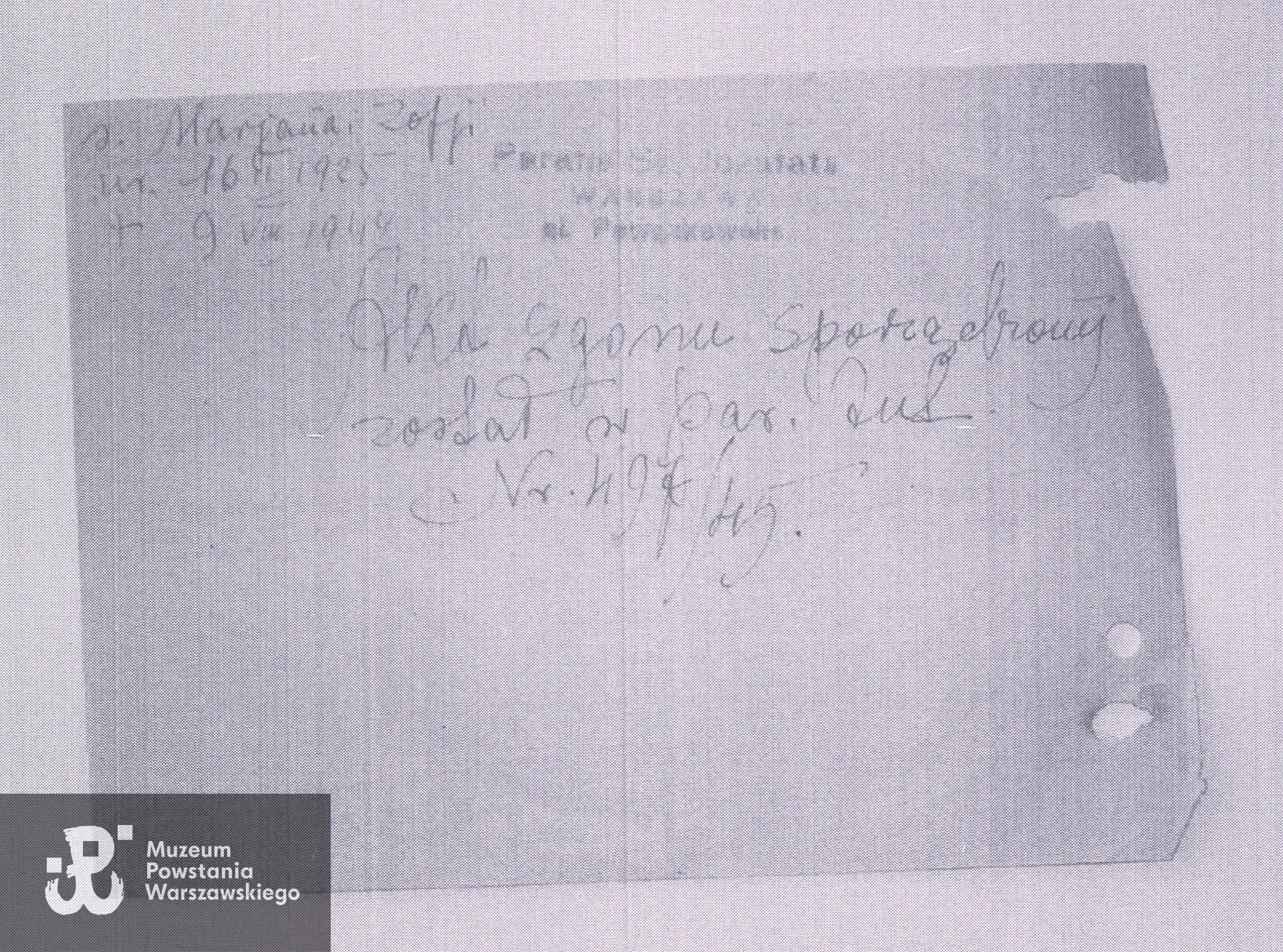 Muzeum Powstania Warszawskiego, Teczki personalne uczestników Powstania Warszawskiego: Cyrus-Sobolewski Dominik, Zarząd Cmentarzy Komunalnych W Warszawie - Powązki Wojskowe, Księga Pochowań, nr ew. 1945/1554-1657