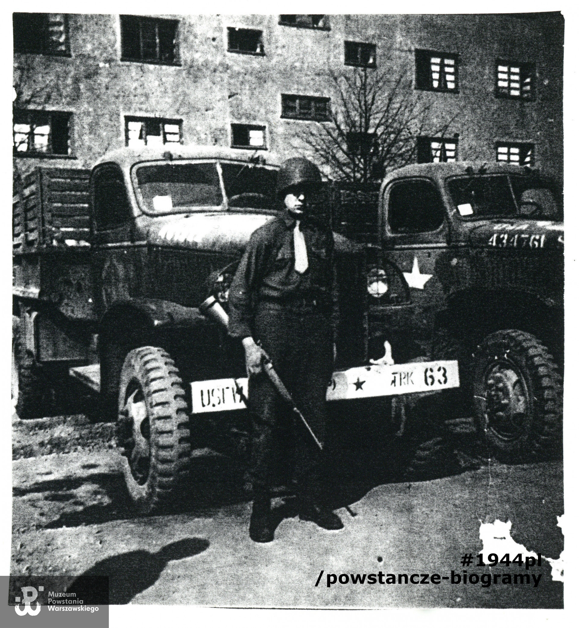 st. strz. Jerzy Łompierz. Fot. ze zbiorów p. Andrzeja Dławichowskiego. Skan wykonany w Muzeum Powstania Warszawskiego, 2020 r. 