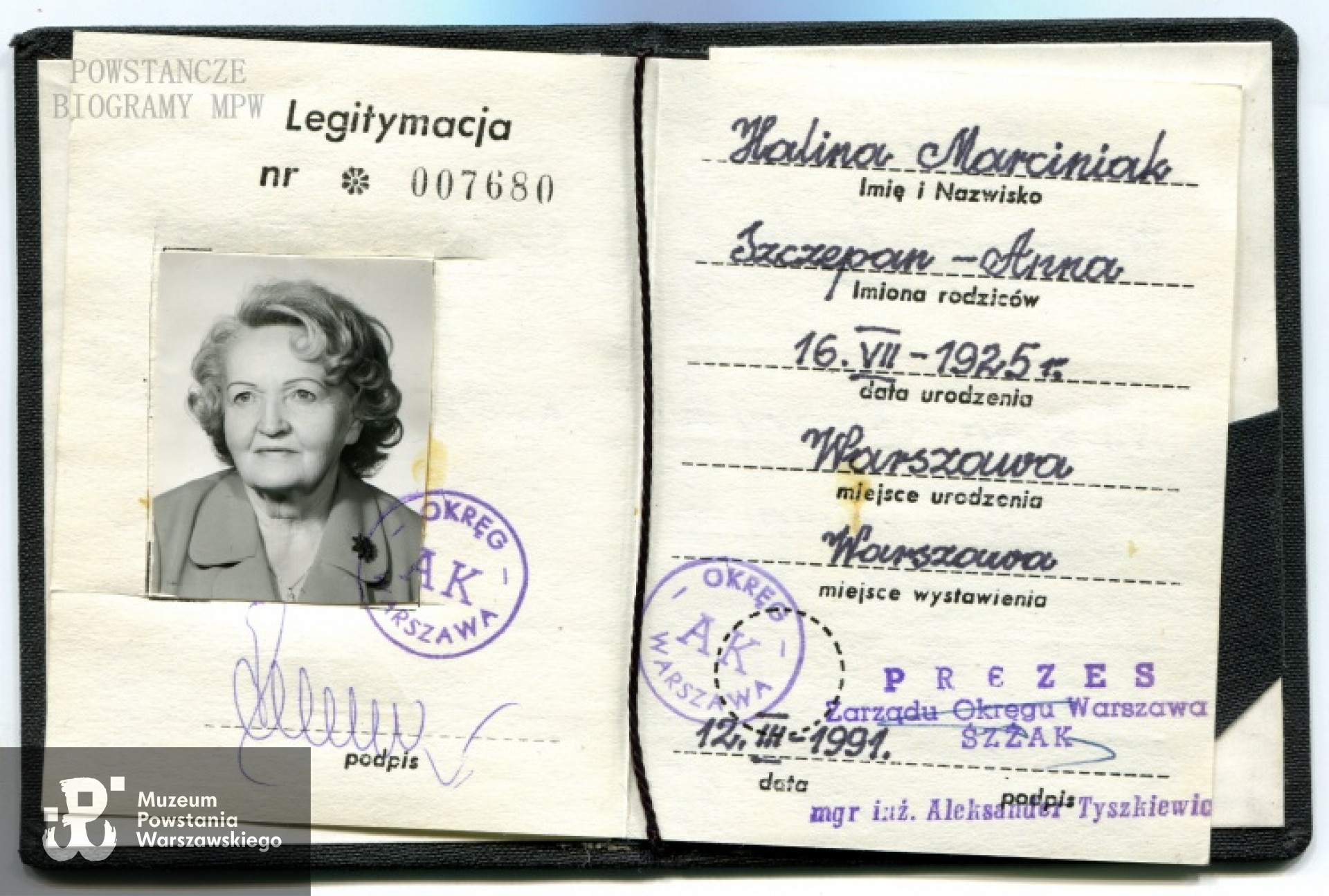 Legitymacja ŚZŻAK. Fot. archiwum rodzinne