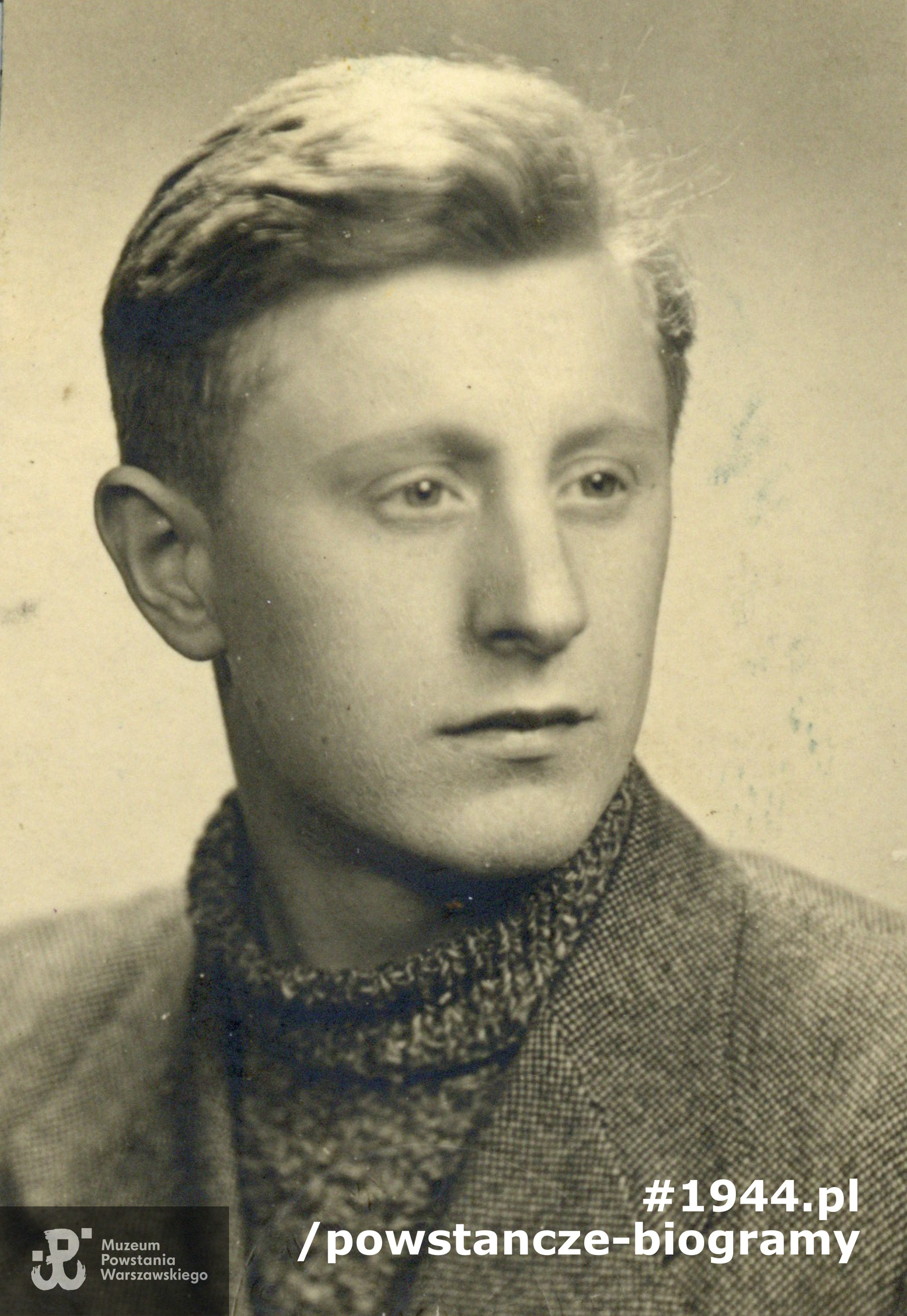 Kazimierz Ulman vel. Henryk Kobyliński ps. "Krakus". Zdjęcie z dokumentów. Ze zbiorów MPW, sygn. P/1580