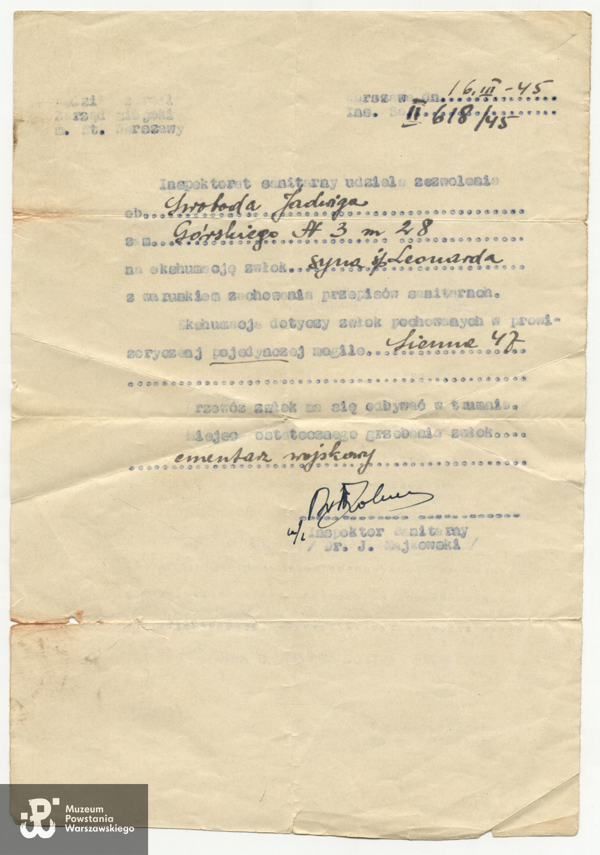 Dokument ze zbiorów rodzinnych