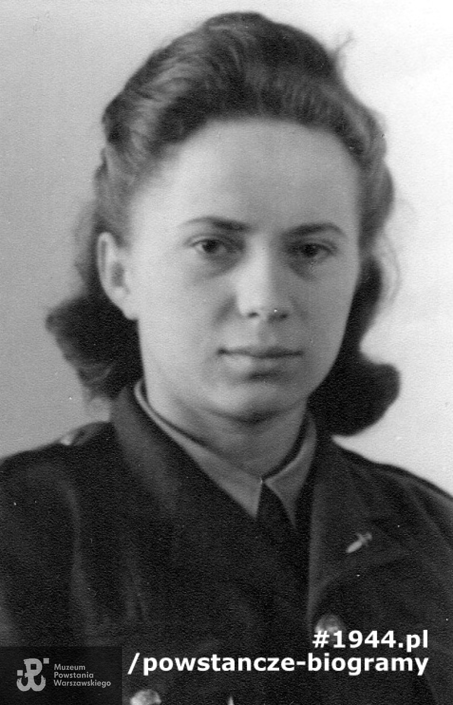 Barbara Tomczak po wyzwoleniu - w mundurze PWSK