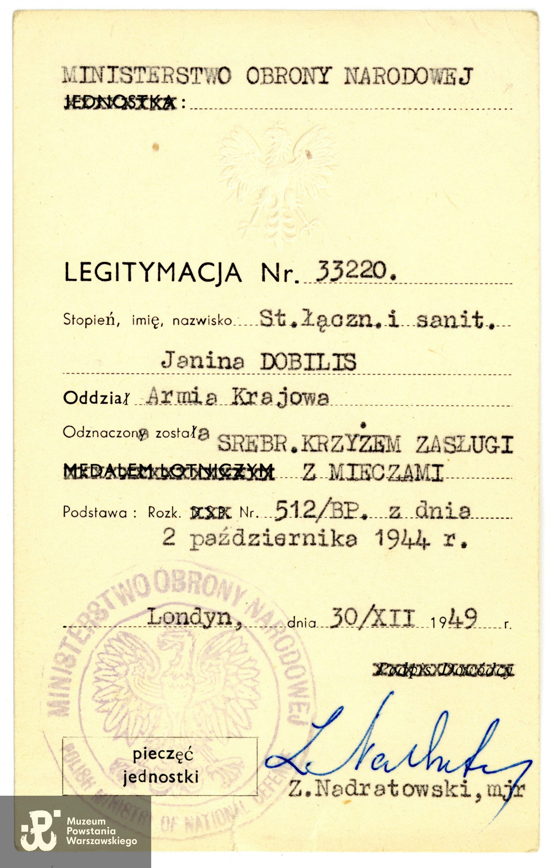 Zbiory Muzeum Powstania Warszawskiego, sygn. P/7838/13,   dar p. Eugeniusza Kaczyńskiego