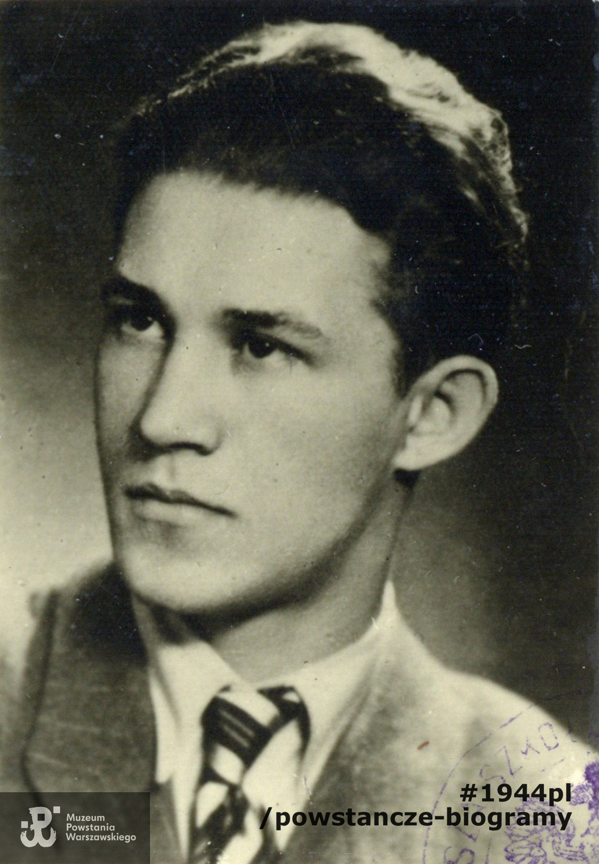 Fotografia legitymacyjna. Dokument w zbiorach  Muzeum Powstania Warszawskiego, sygnatura: P/9296/19