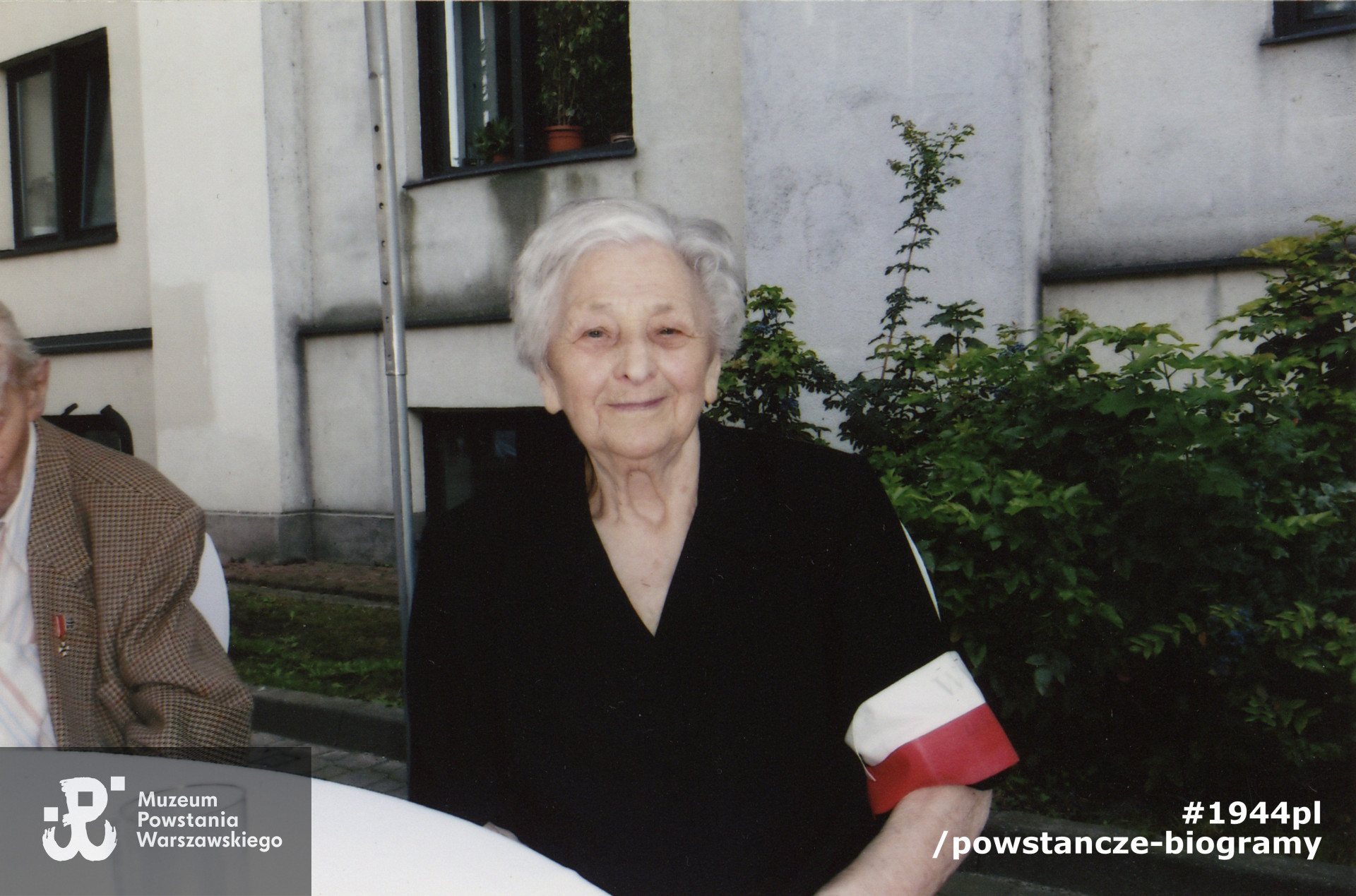 Lucyna Petrus ps. "Luc" podczas uroczystości obchodowych 70. rocznicy  walk o PWPW, 3 sierpnia 2014 roku.  Fot. ze zbiorów p. Krystyny Szypowskiej