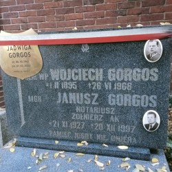 Wrocław, Cmentarz św. Wawrzyńca, Sektor 13, rząd: 1, grób 138. W tym samym miejscu pochowany został jego ojciec, Wojciech Gorgos. Fot. https://wroclaw-katedra.grobonet.com/iac/zdjecia/1/13/1,138,.JPG

