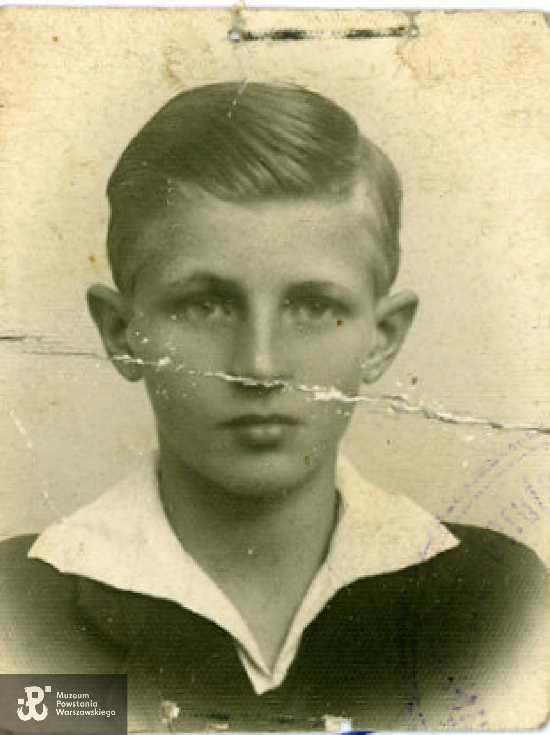 Kazimierz Lejtholc "Nicpoń". Fotografia dołączona do ankiety uczestnika Powstania Warszawskiego, skan: materiały do Słownika Uczestników PW - Pokój Kombatanta