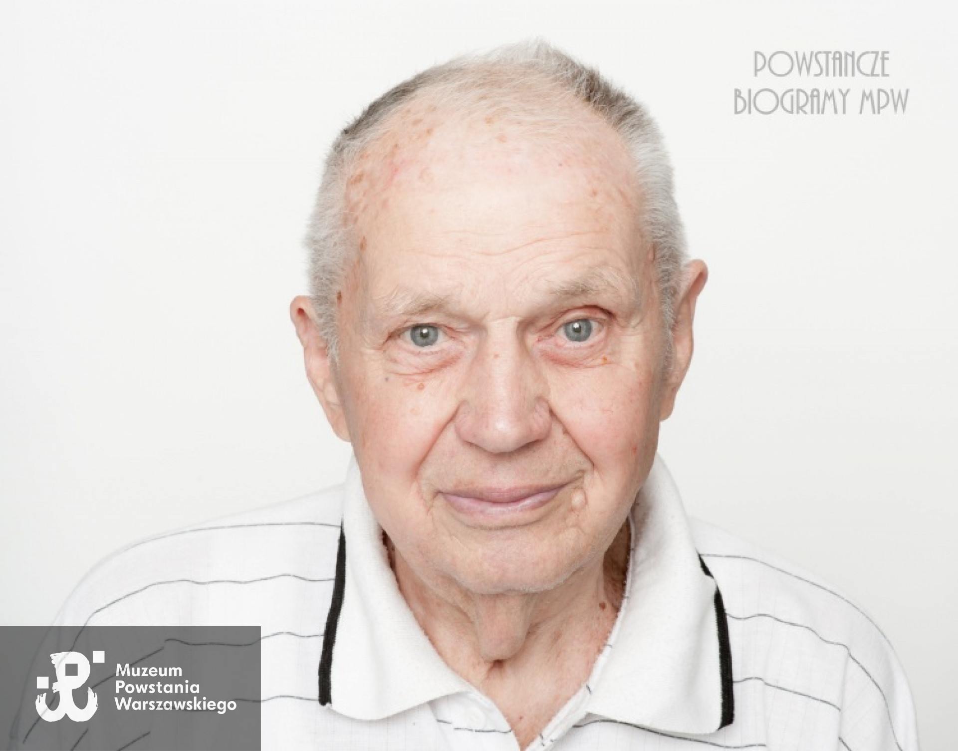 Jerzy Malczewski. Zdjęcie z serii portretów Powstańców Warszawskich w ramach projektu "1944/70/2014" realizowanego przez grupę WWPHOTO dla uczczenia 70. rocznicy wybuchu Powstania Warszawskiego. Muzeum Powstania Warszawskiego, 22.07-04.08 2013.