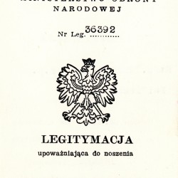 Legitymacja odznaczeniowa - Krzyż Walecznych