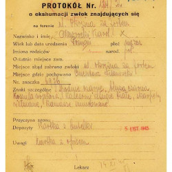 Polski Czerwony Krzyż - protokół ekshumacyjny, Lista strat 4244