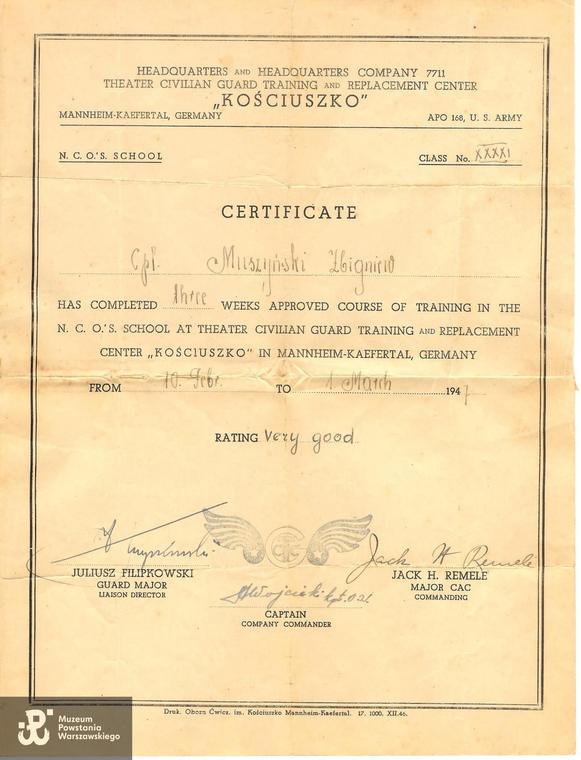 Z archiwum p. Zbigniewa Muszyńskiego