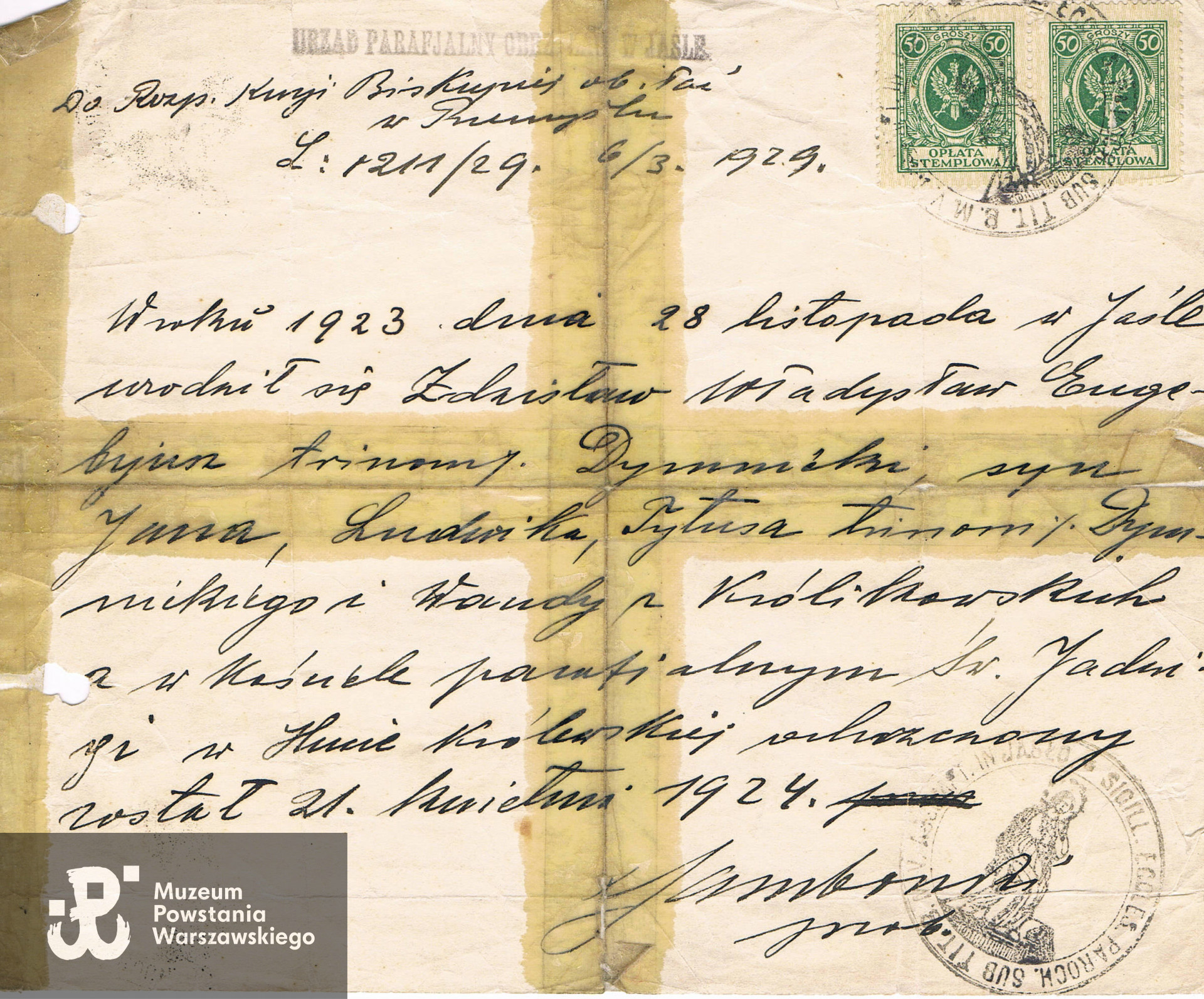 Skan: materiały do Słownika Uczestników PW nadesłane przez p. Bogodara Bonczara, wnuka Powstańca