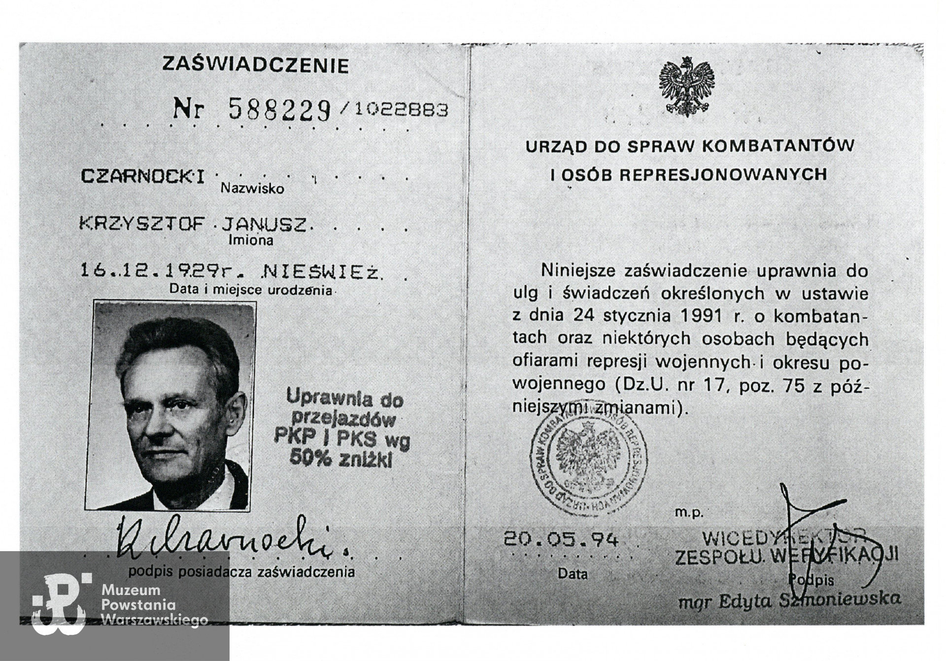 źr. Teczki personale uczestników PW - Pokój Kombatanta MPW