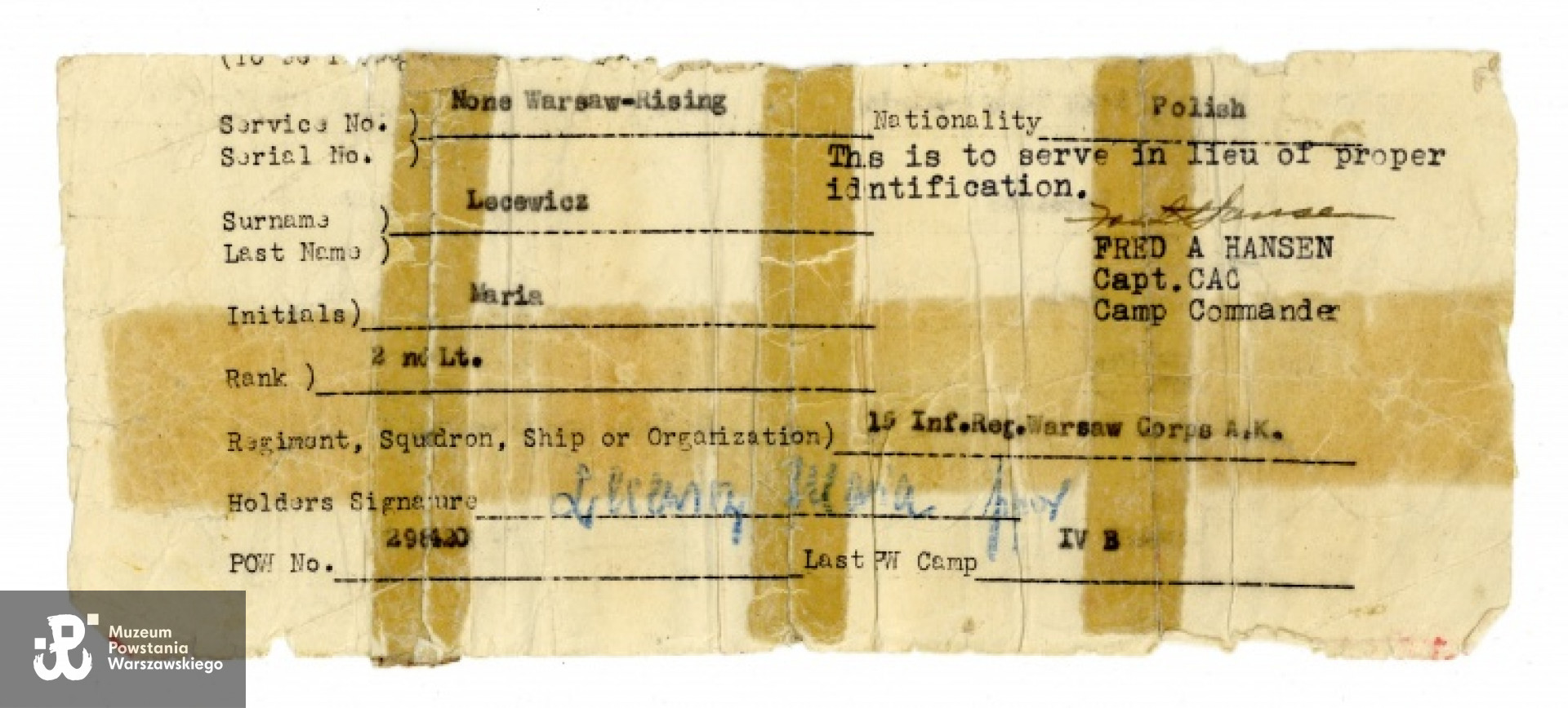 Ze zbiorów Muzeum Powstania Warszawskiego, sygn. P/8396