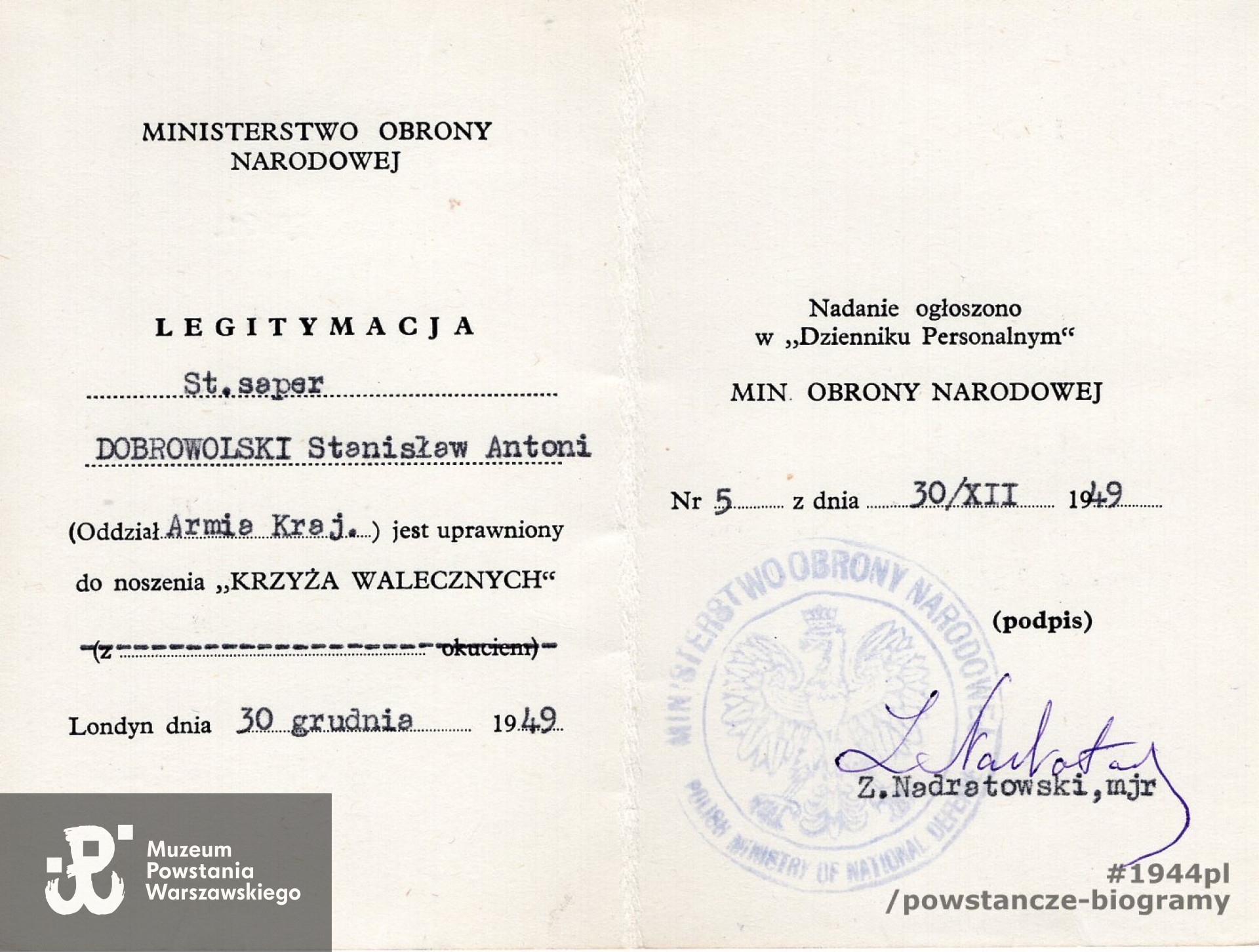 Ze zbiorów Muzeum Powstania Warszawskiego,  sygn. P/6169