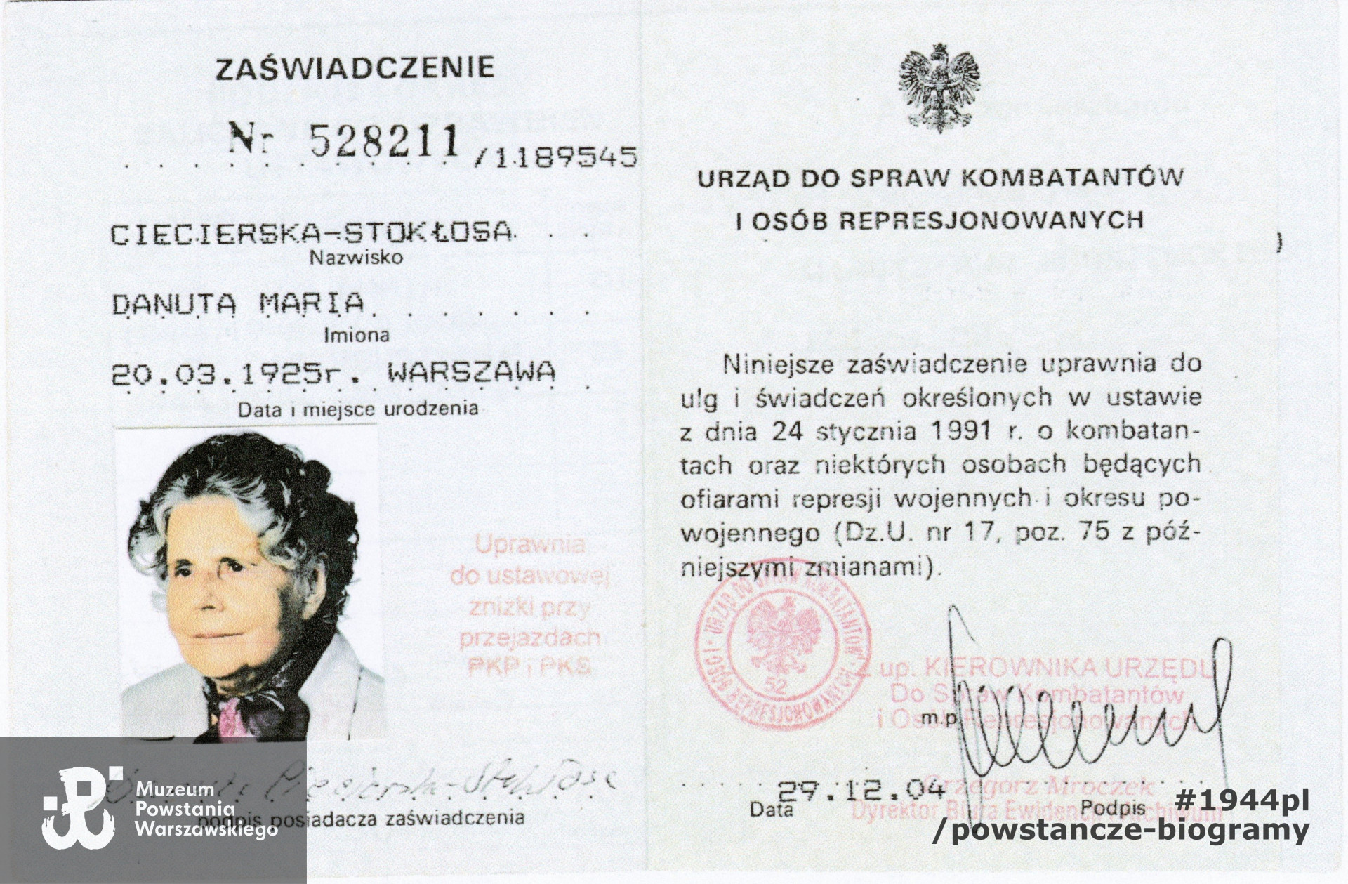 Zaświadczenie UdsKiOR