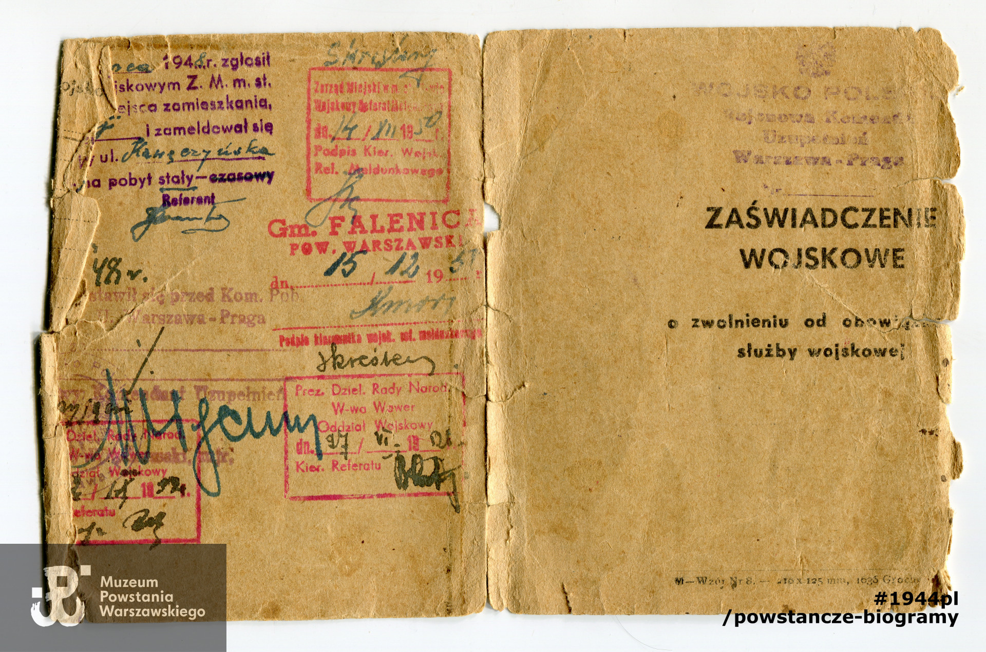 Dokument  z archiwum rodzinnego p. Iwony Powierzy