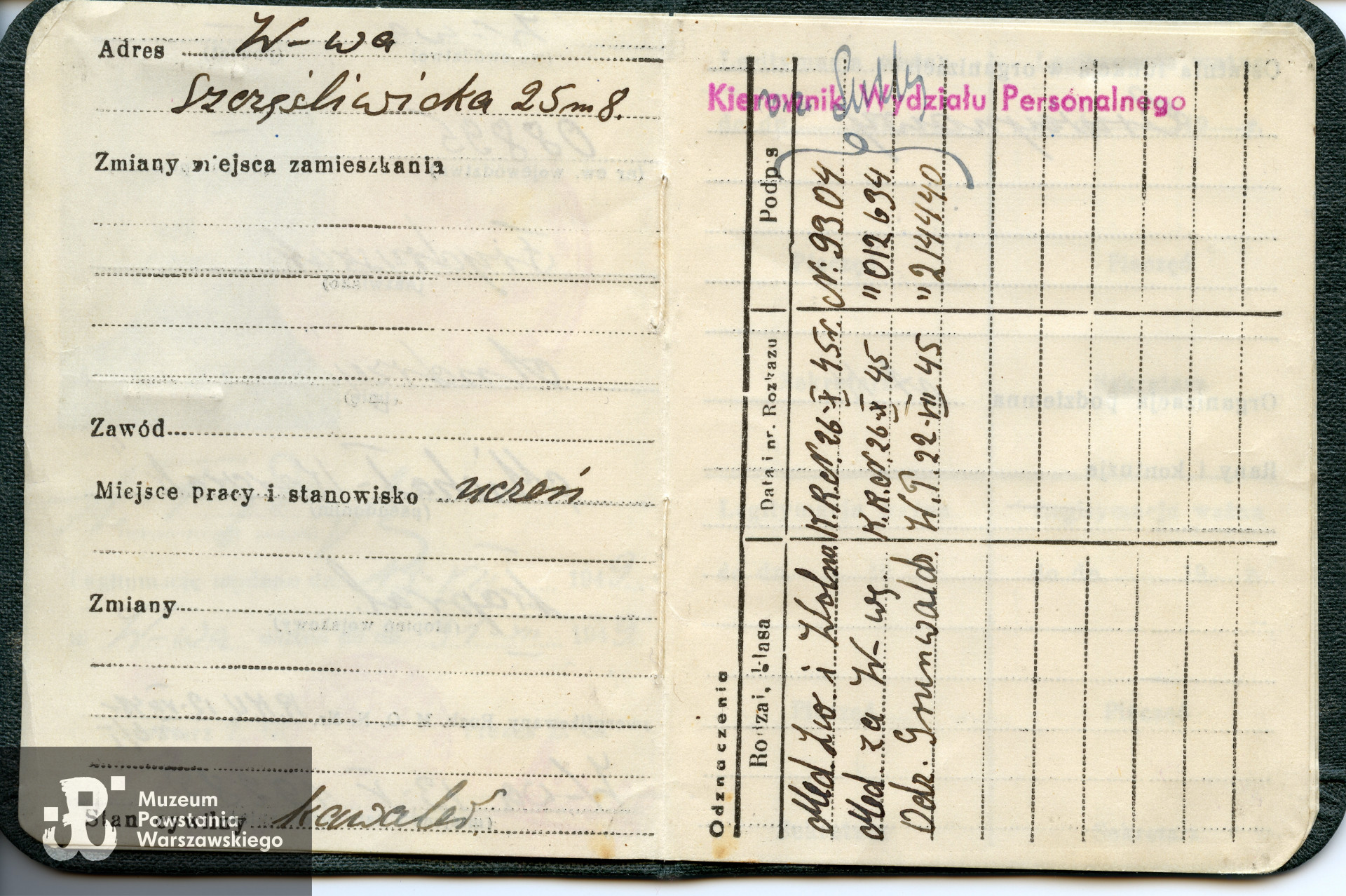 Legitymacje ZBoWiD. Dokument ze zbiorów rodzinnych p. Andrzeja Frydryszaka ps. Michał