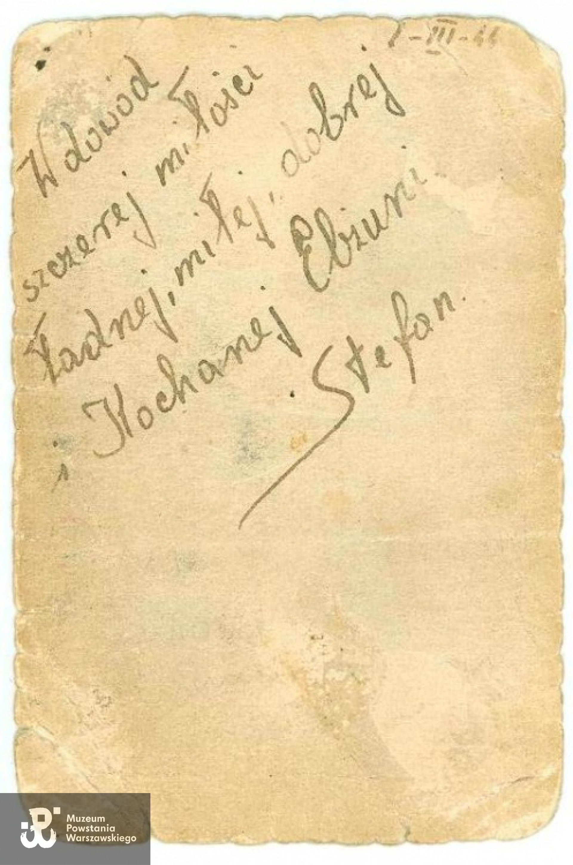 Rewers zdjęcia z dedykacją.  Fot. archiwum prywatne