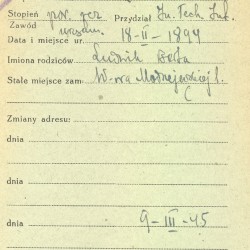 Polski Czerwony Krzyż - kartoteka